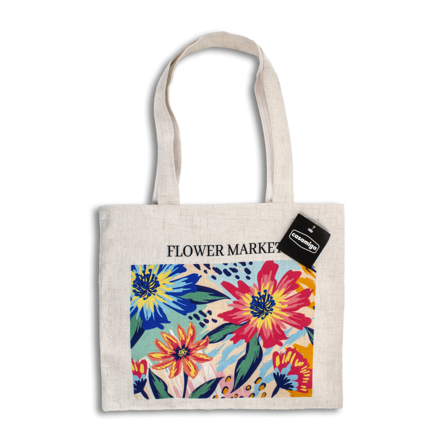 Tote Bag Subliminada Diseño Flowers Market CASAMIGA Unidad