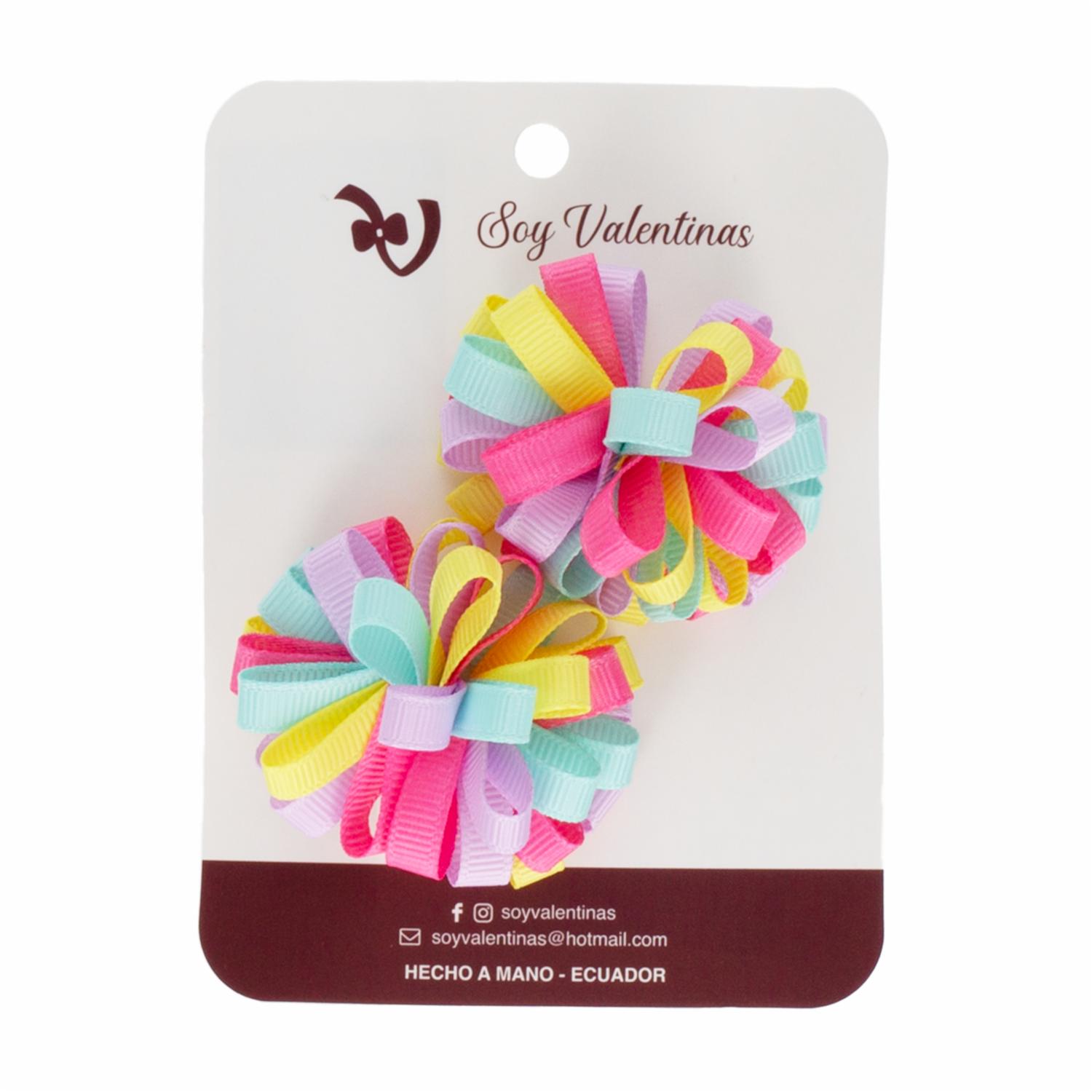 Vinchas De Cabello Pompón Pequeño SOY VALENTINAS X 2 Uds