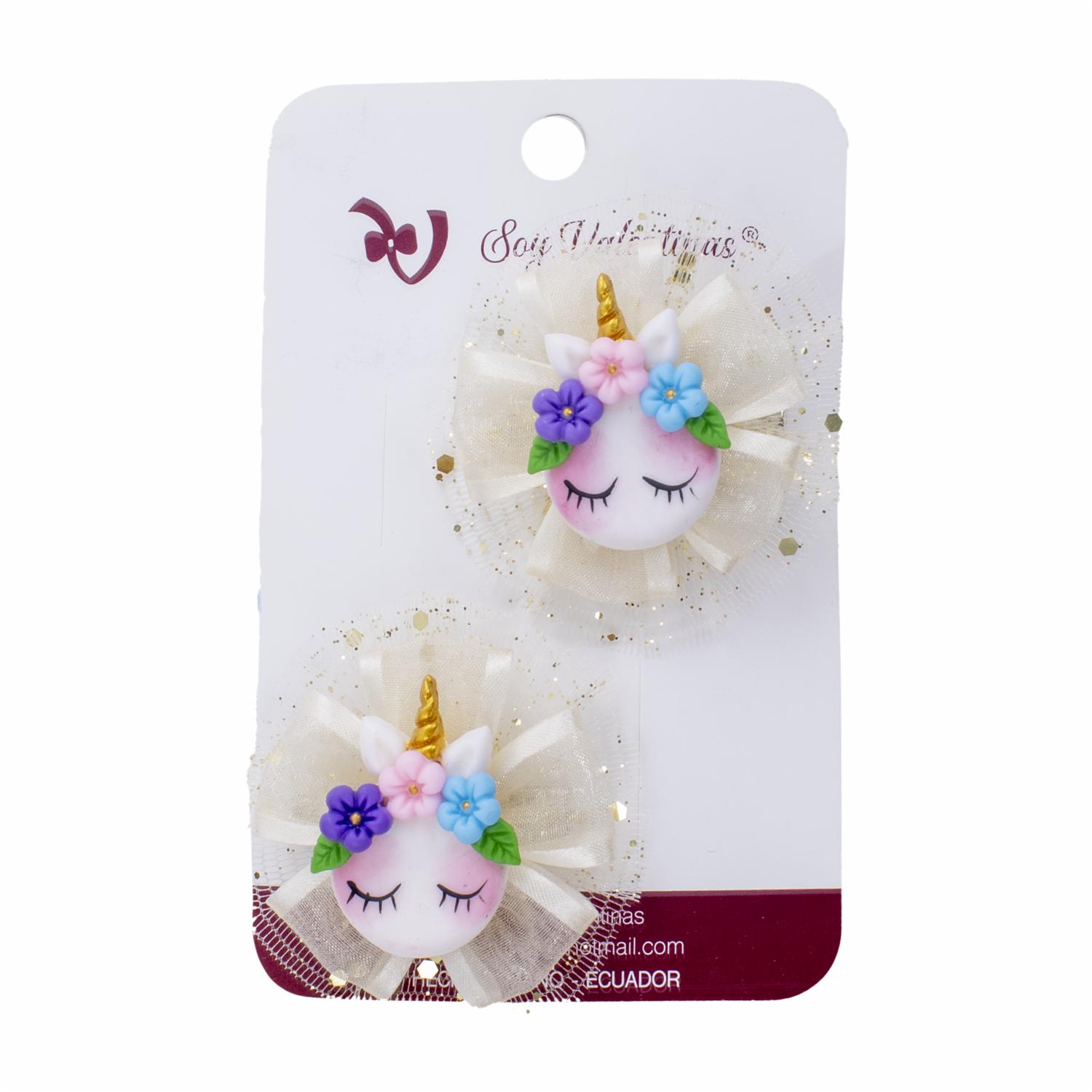 Vinchas De Cabello Clip Unicornio X2 SOY VALENTINAS Paquete