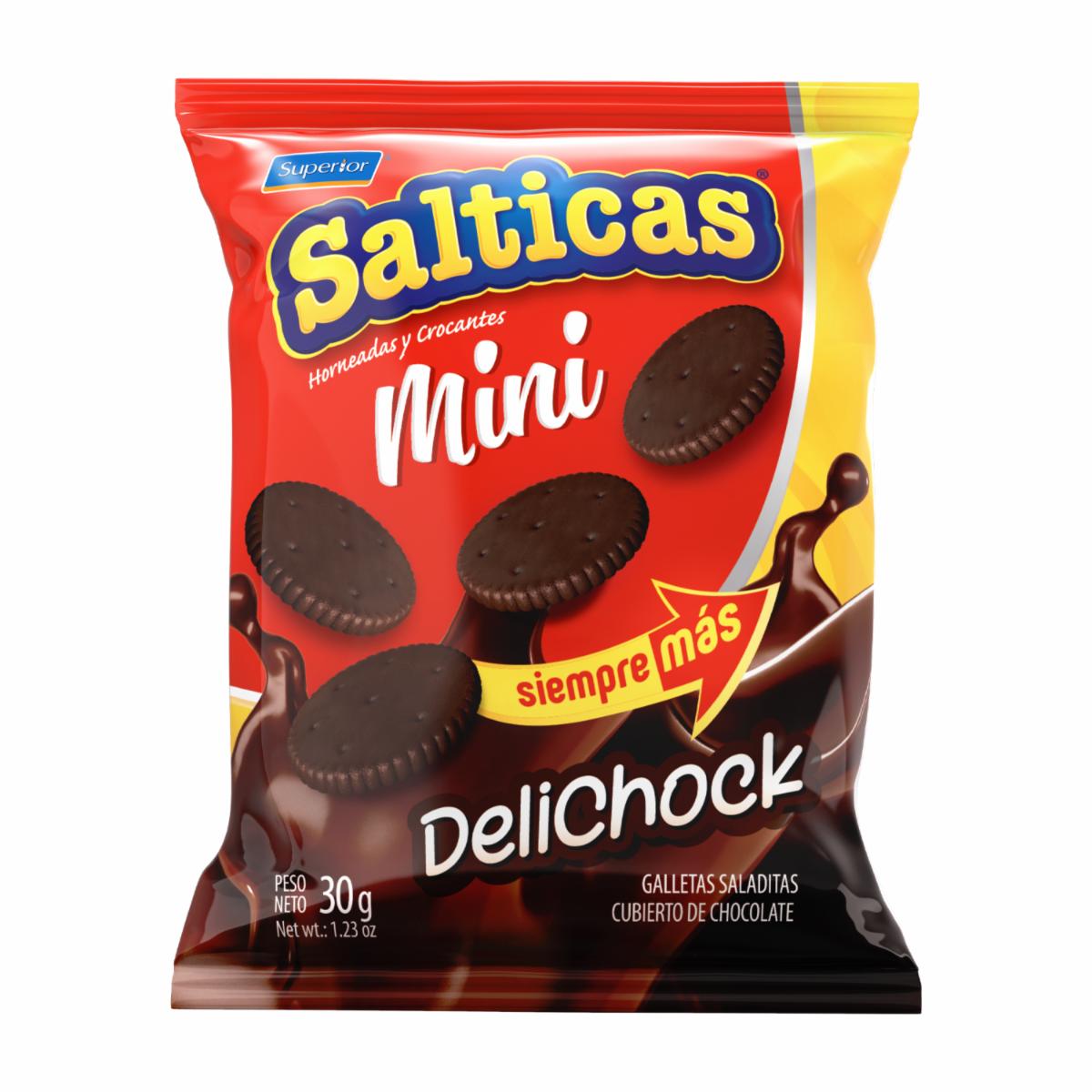 Galletas Dulces Con Cobertura Sabor A Chocolate SALTICAS DELICHOCK 30 G