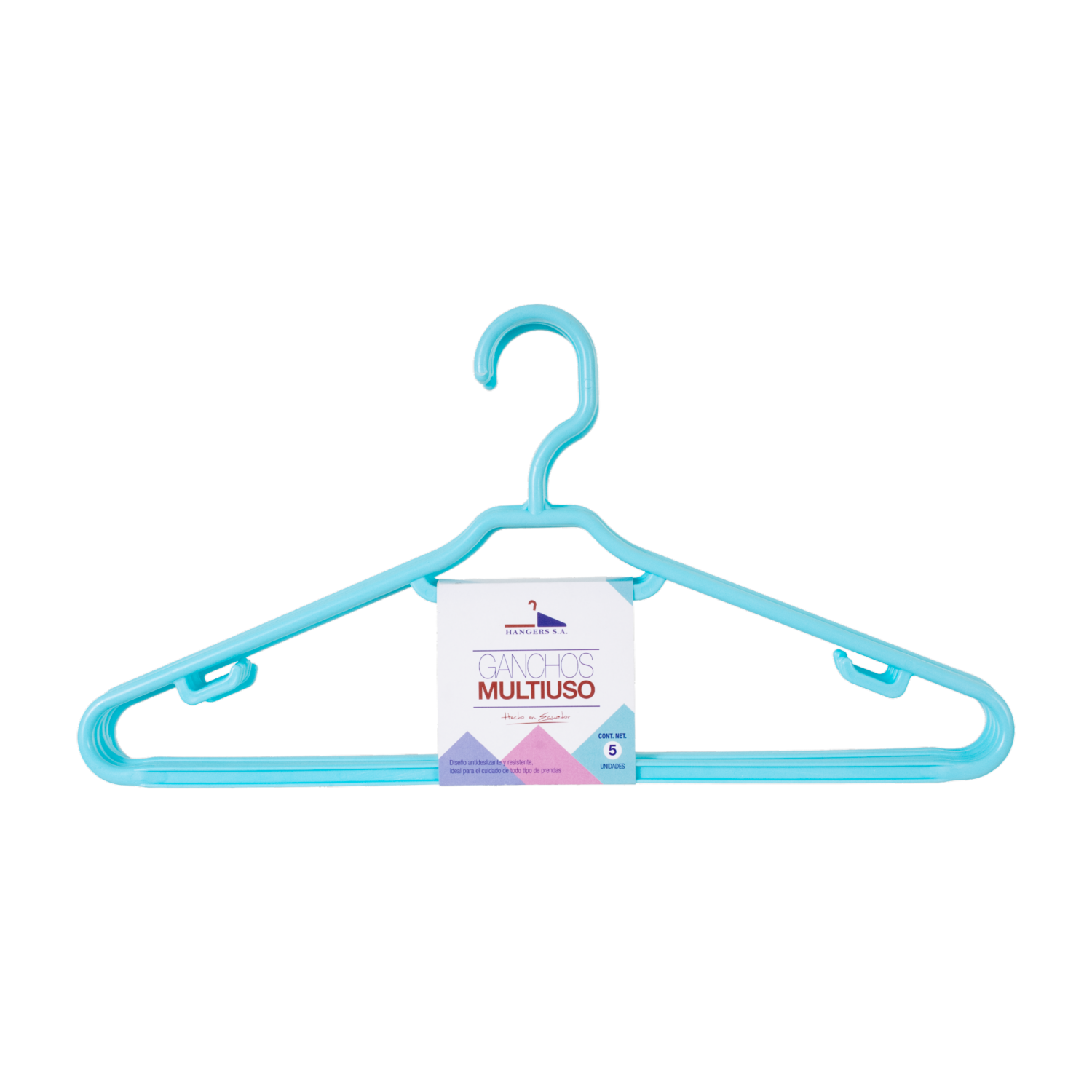 Armador Para Ropa Plástico Color Chicle HANGERS S.A. 1 X 5 Uds