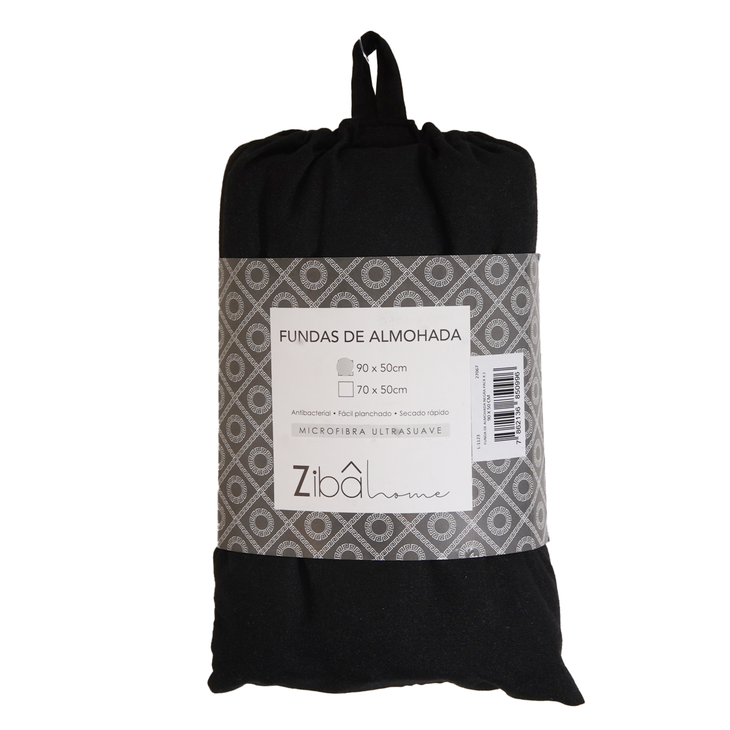 Funda De Almohada Negra ZIBA HOME 90 X 50 Cm