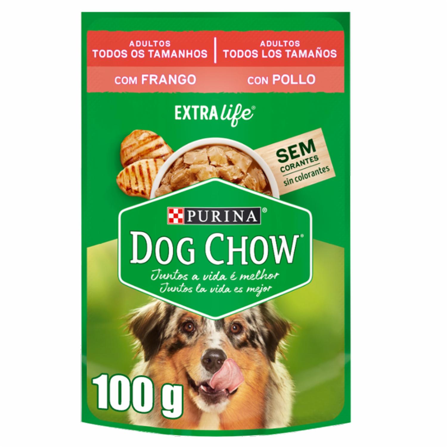 Alimento Húmedo Para Perros Adultos Sabor Pollo PURINA DOG CHOW 100 G