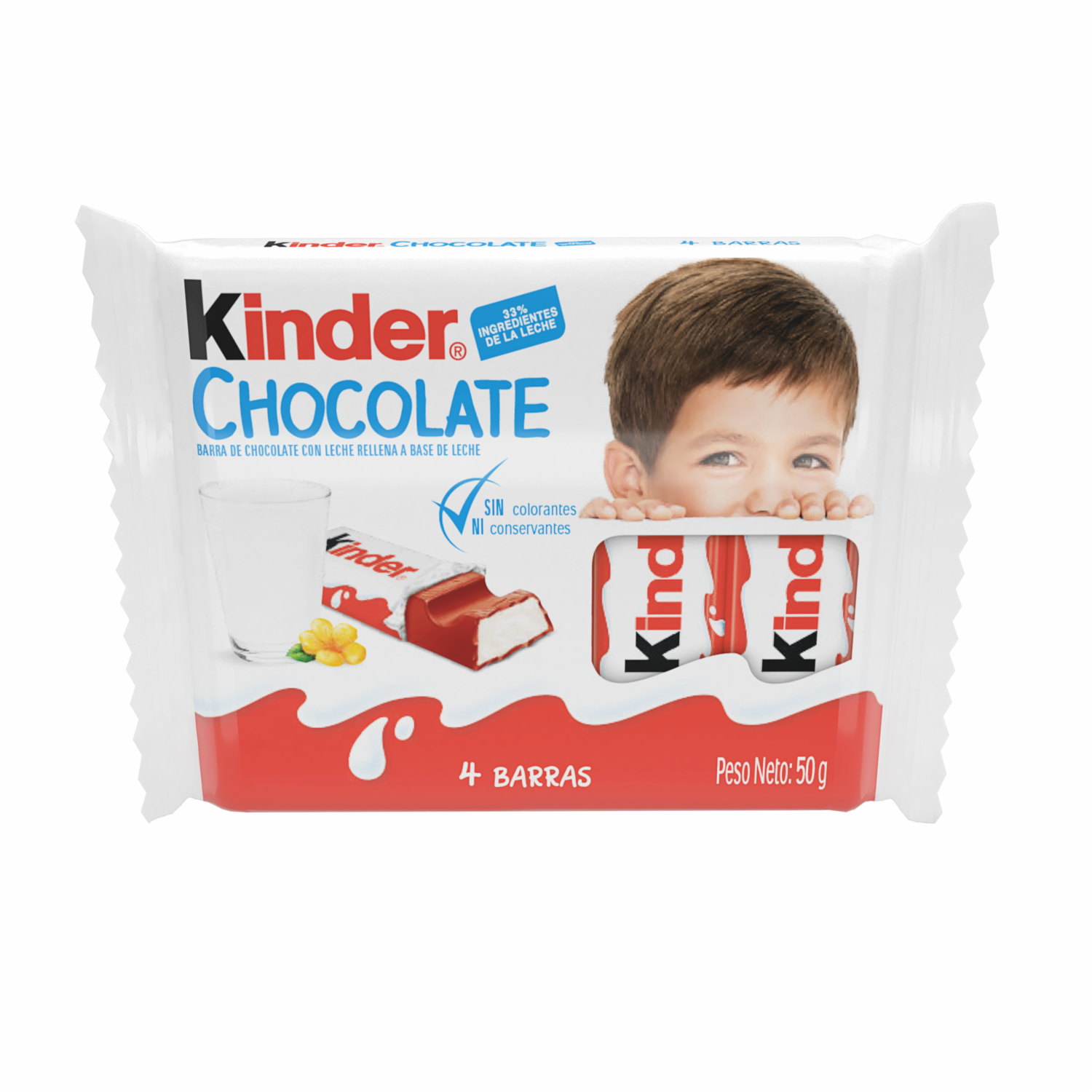 Chocolate En Barra 33% Ingredientes De La Leche KINDER 50 G