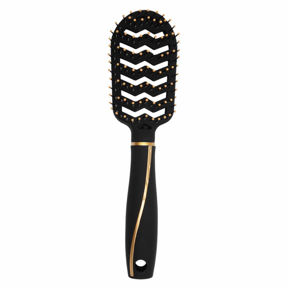 Cepillo De Cabello Redondo Negro/Dorado. JOIA Unidad