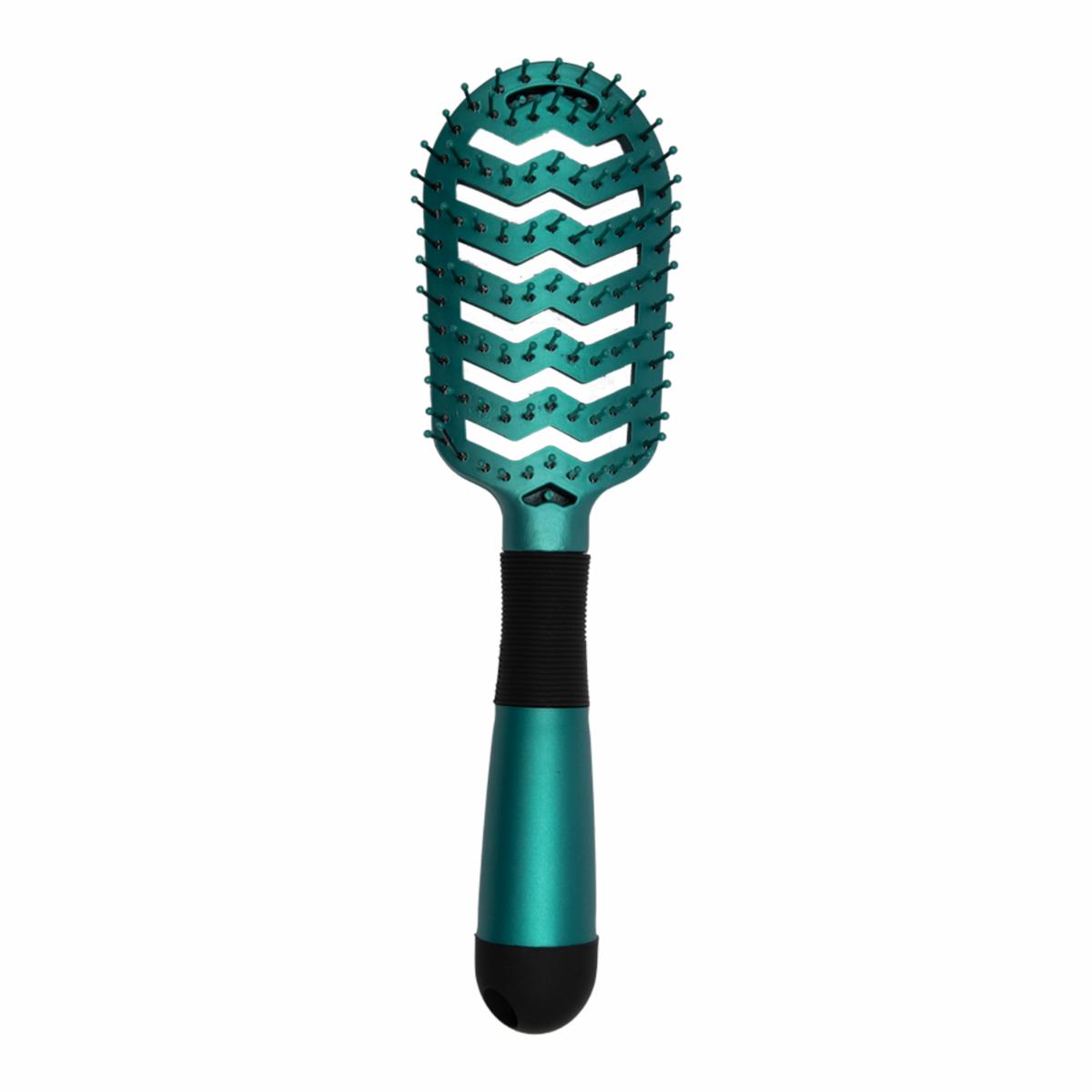 Cepillo De Cabello Redondo Negro/Verde JOIA Unidad