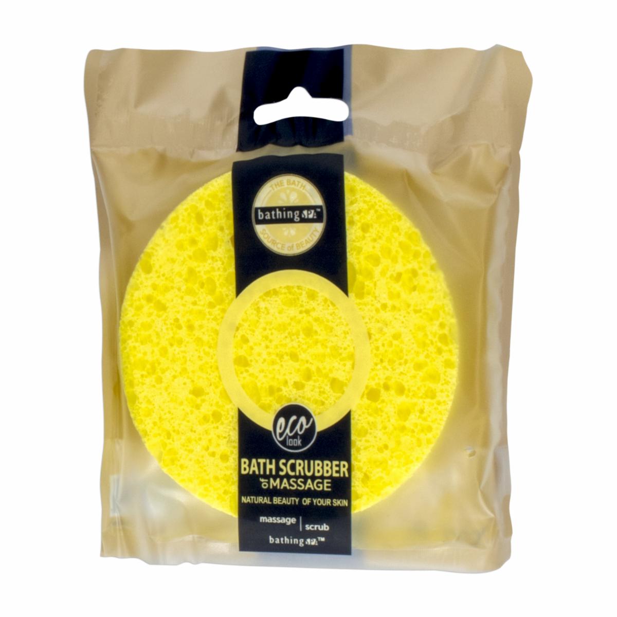 Esponja De Baño Redonda Color Amarillo BATHING SPA Unidad