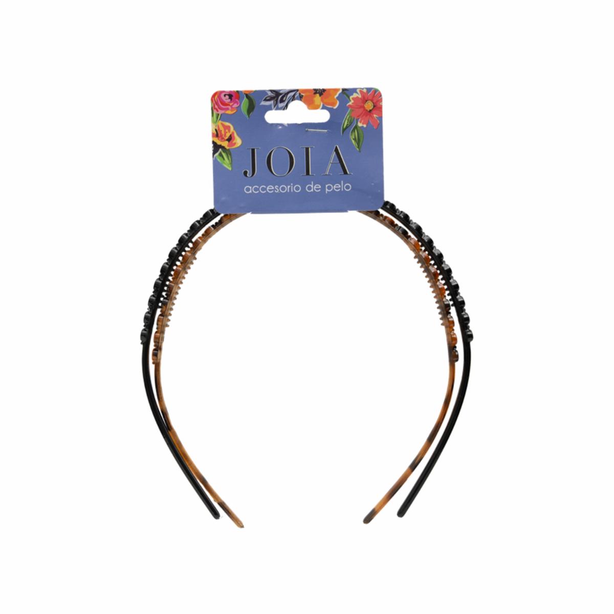 Vinchas De Cabello Tipo Diadema Café Y Negra JOIA LonGitud Perfecta
