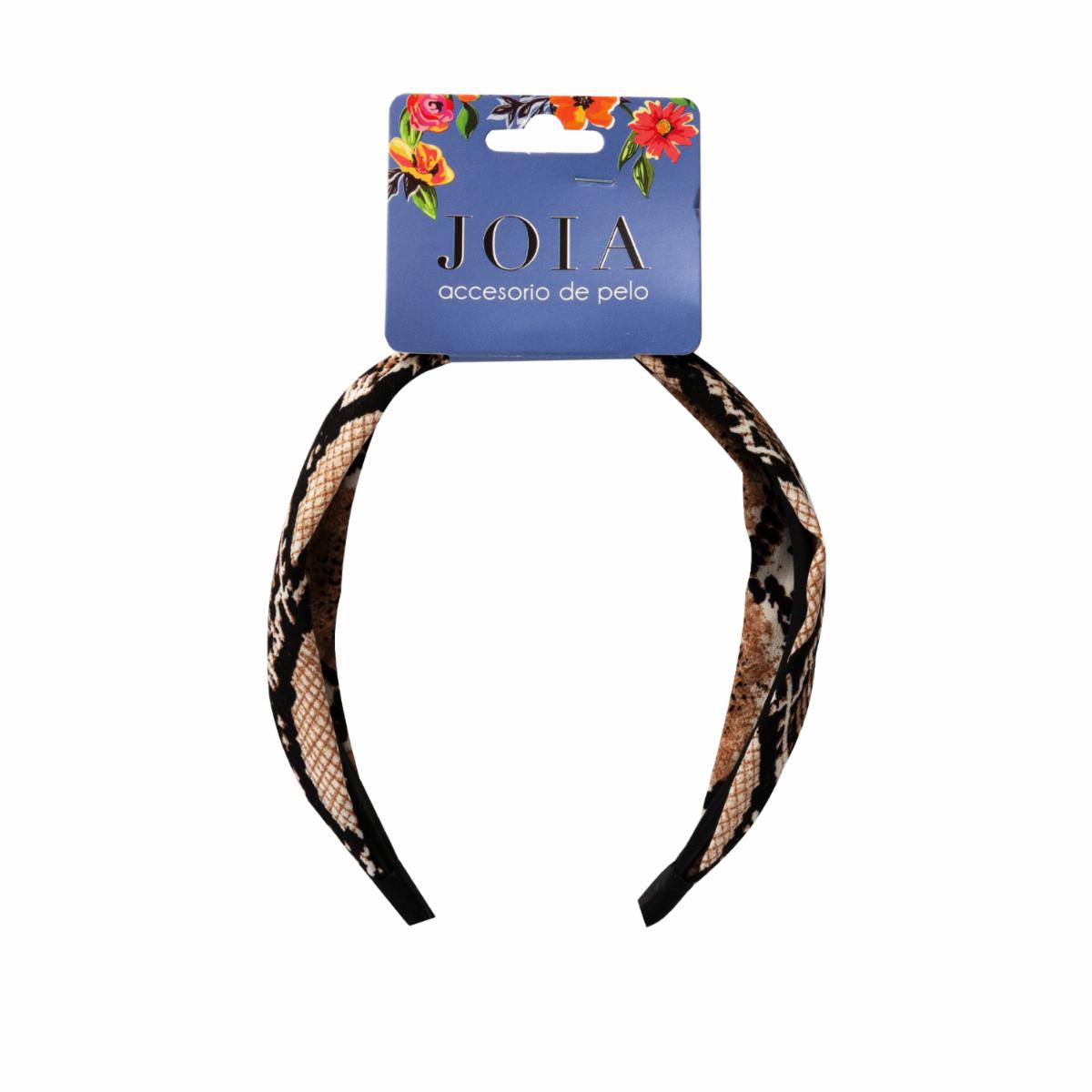 Vinchas De Cabello Tipo Diadema Animal Print Negro Con Café JOIA Longitud Perfecta