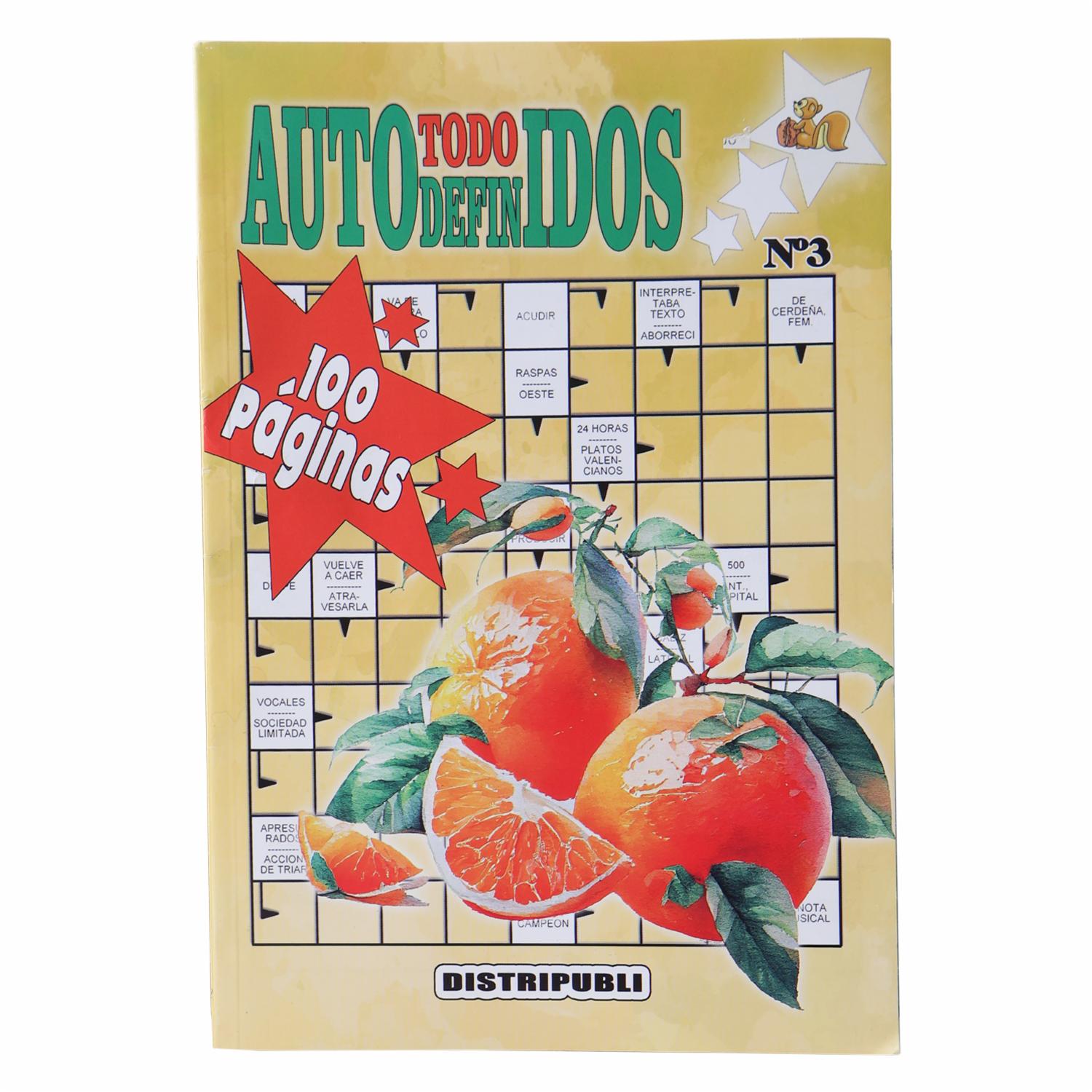 Libro Pasatiempos Sopas Cruzadas Autodefinidos MILLA 32 Páginas