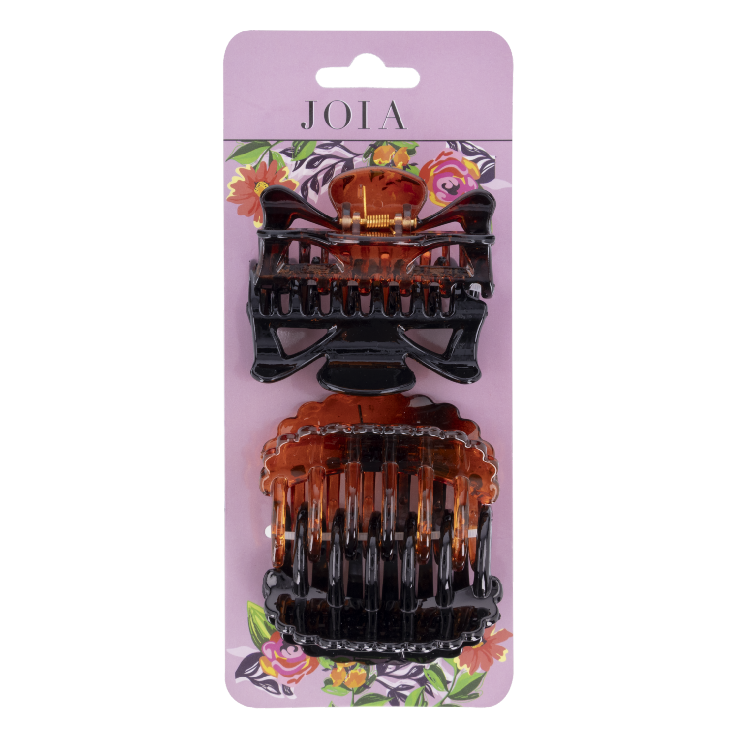 Vinchas De Cabello Tipo Gancho Gancho Mediano Negro/Café X4 JOIA Paquete