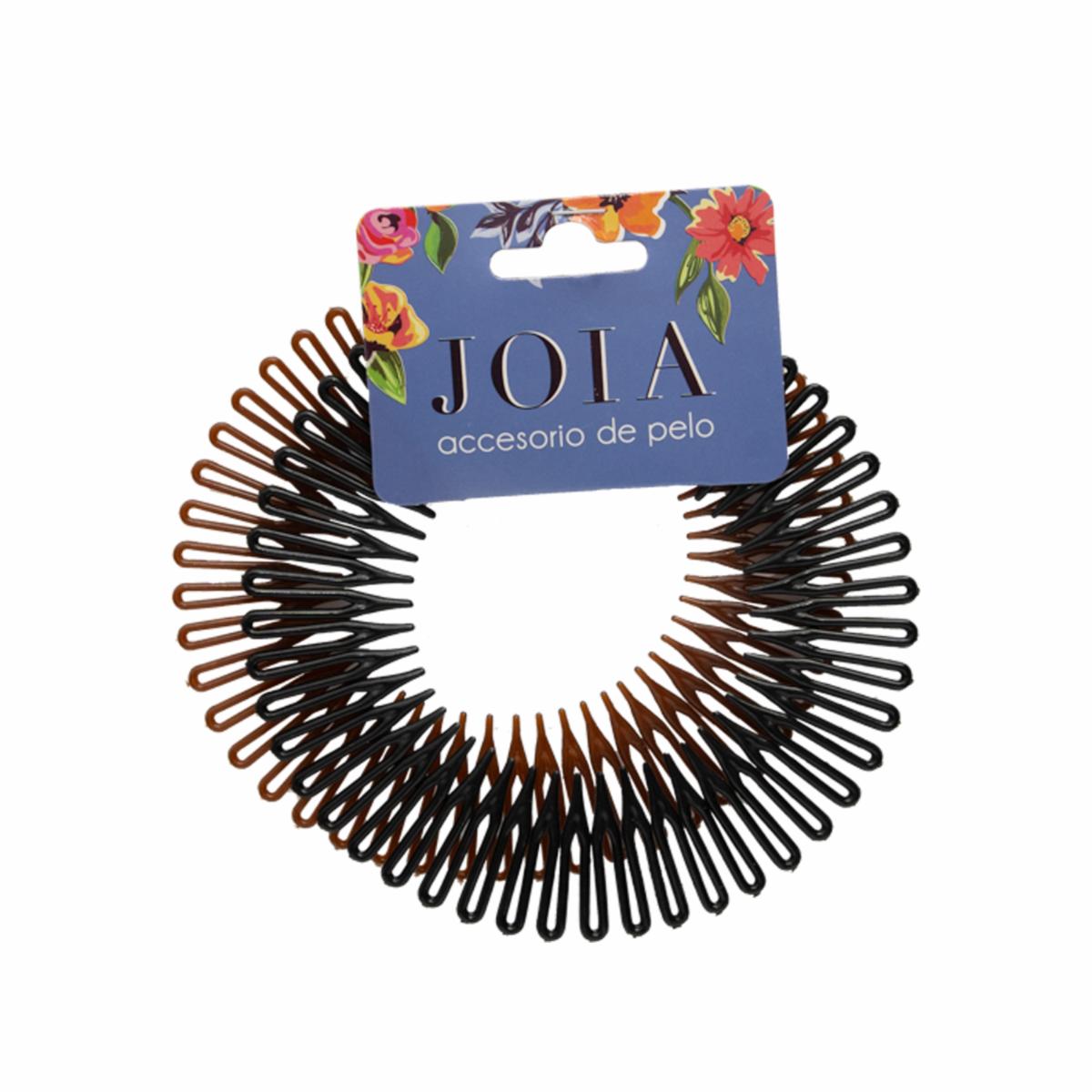 Vinchas De Cabello Tipo Gancho Gancho Expandible Negro/Café X2 JOIA Paquete