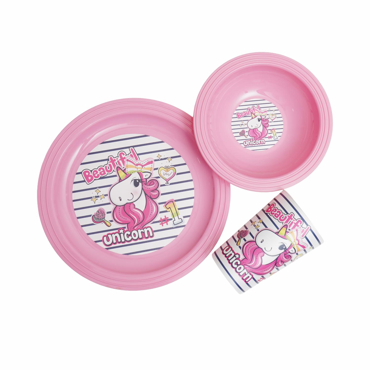 Set Desayuno Unicornio HEREVIN 3 Piezas