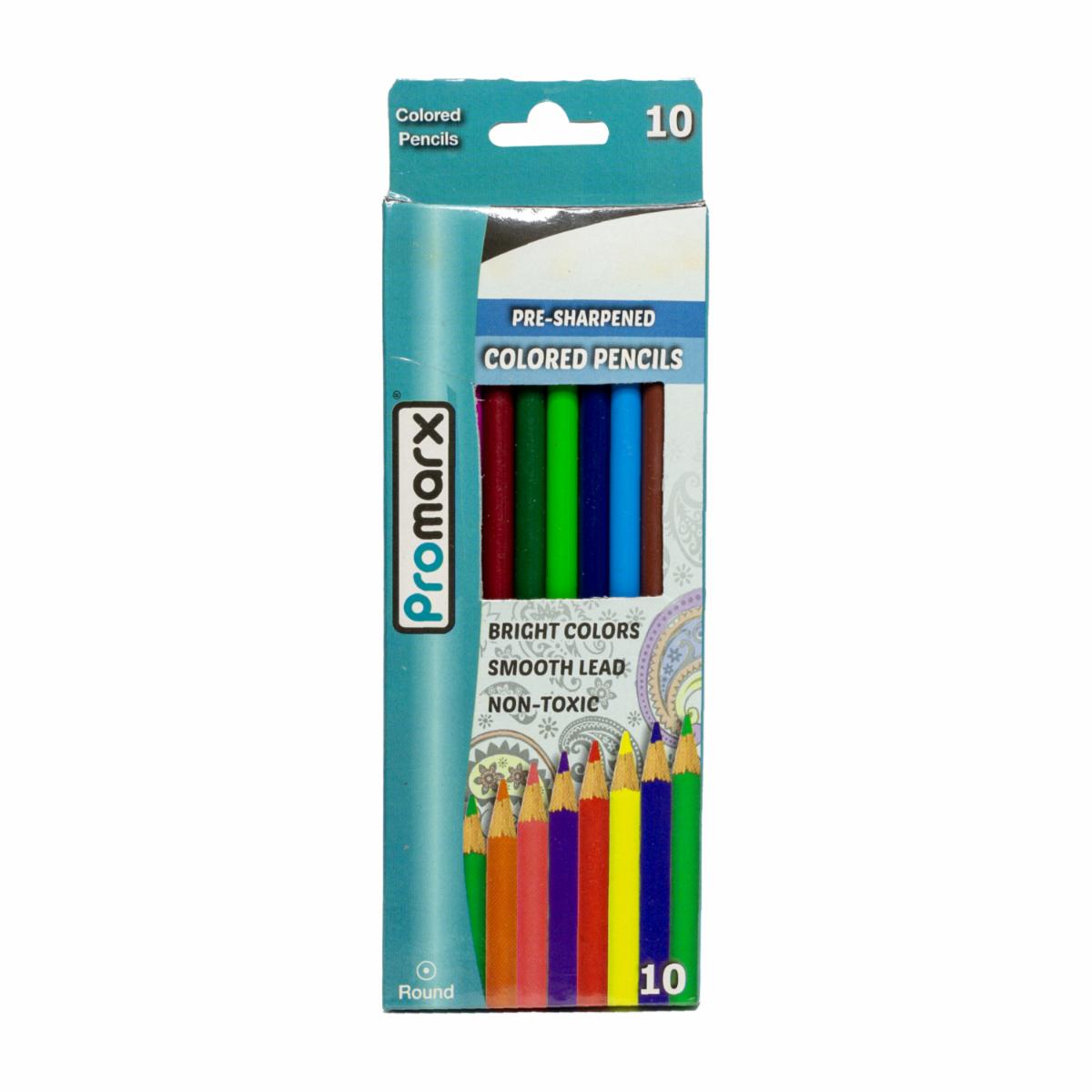 Caja De Lápices De Colores Punta Sueve PROMARX 10 Uds
