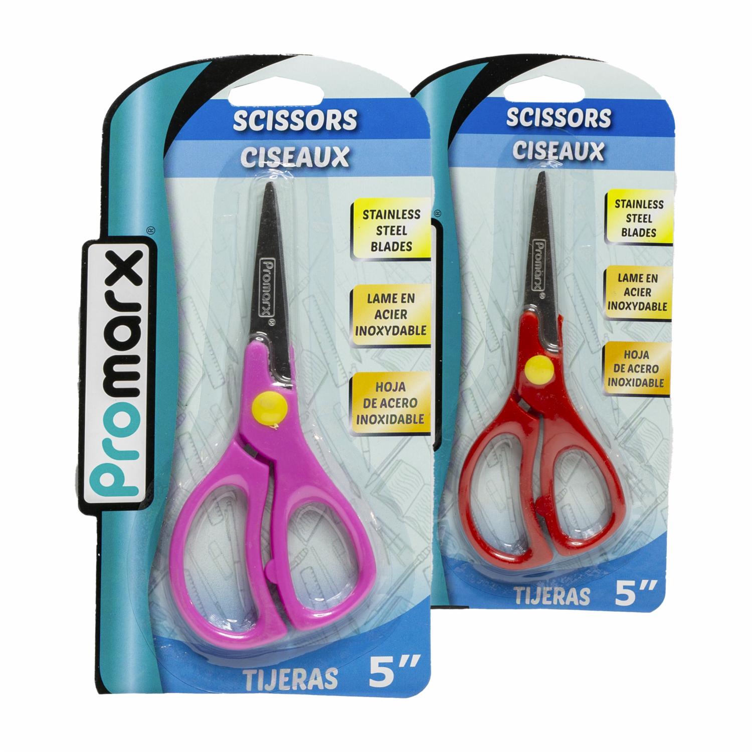 Tijeras Escolares Con Puntas De Acero Inoxidable PROMARX 5″