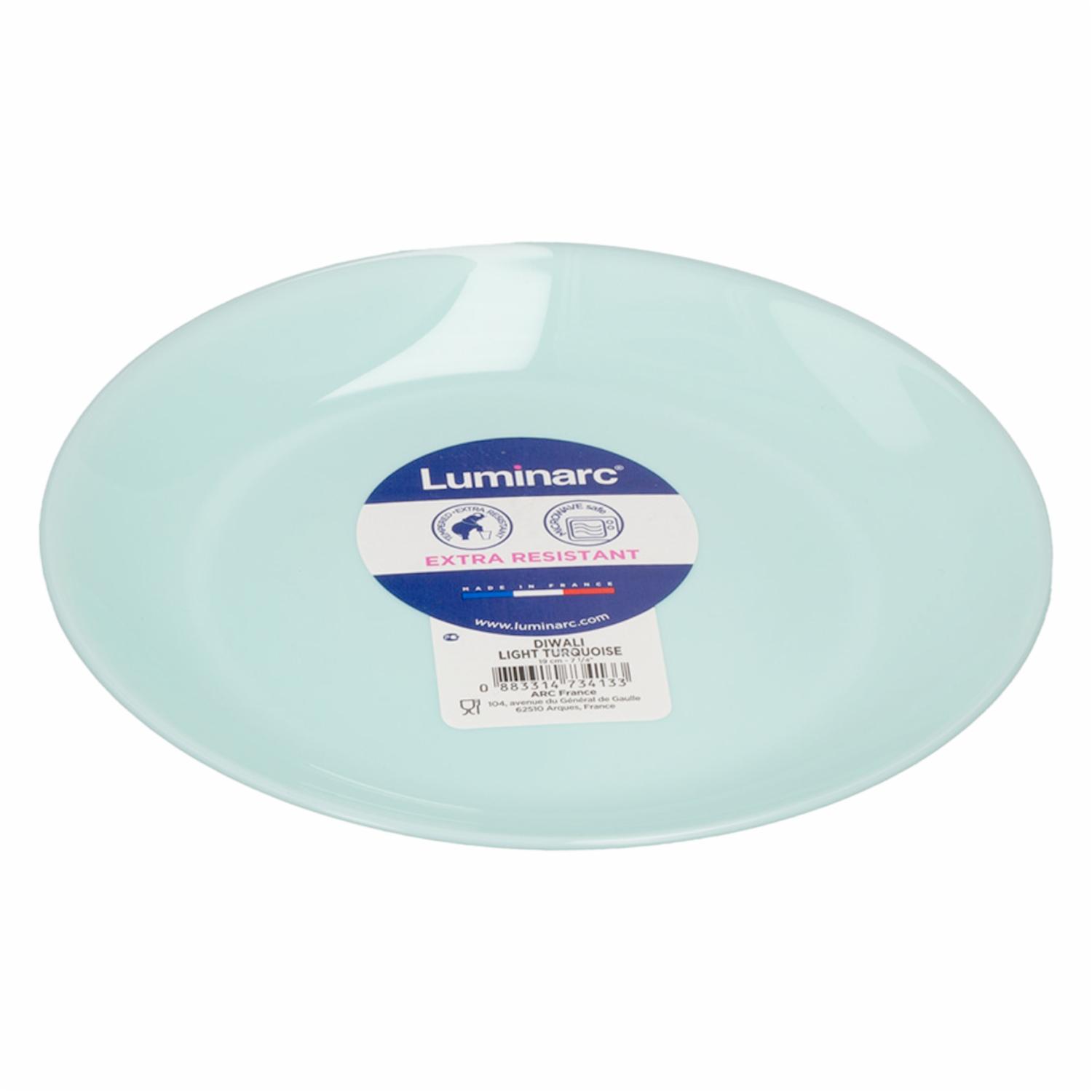 Plato Para Postre Turquesa Claro Tem.Diwali Light Turquoise Dessert Pl LUMINARC Unidad