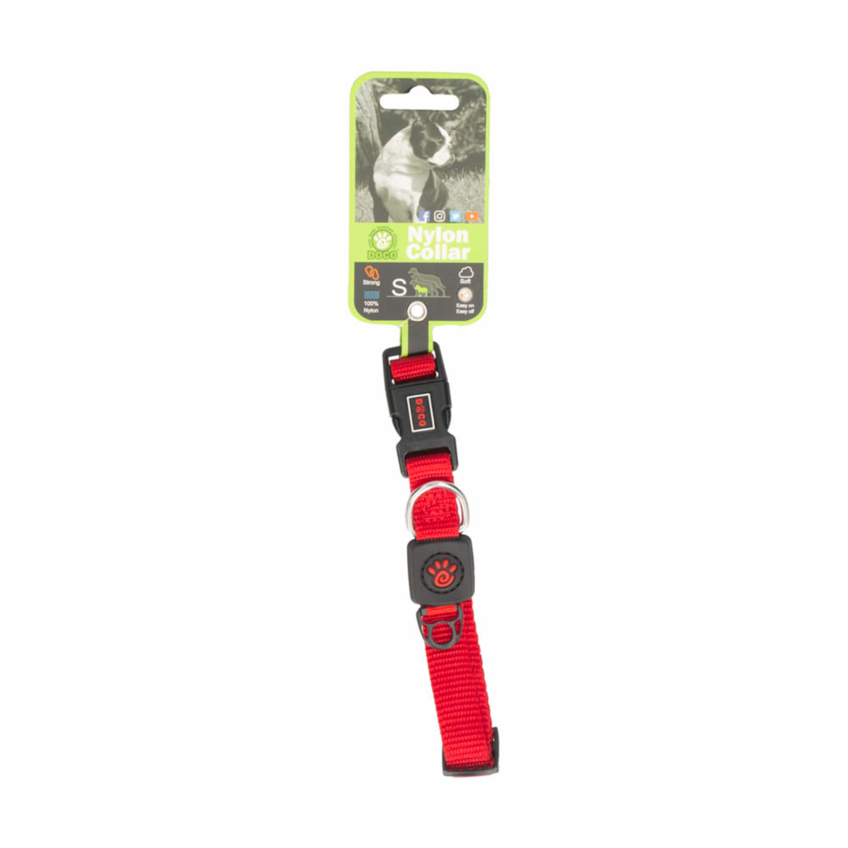 Collar Para Mascota Color Rojo DOCO Pequeño