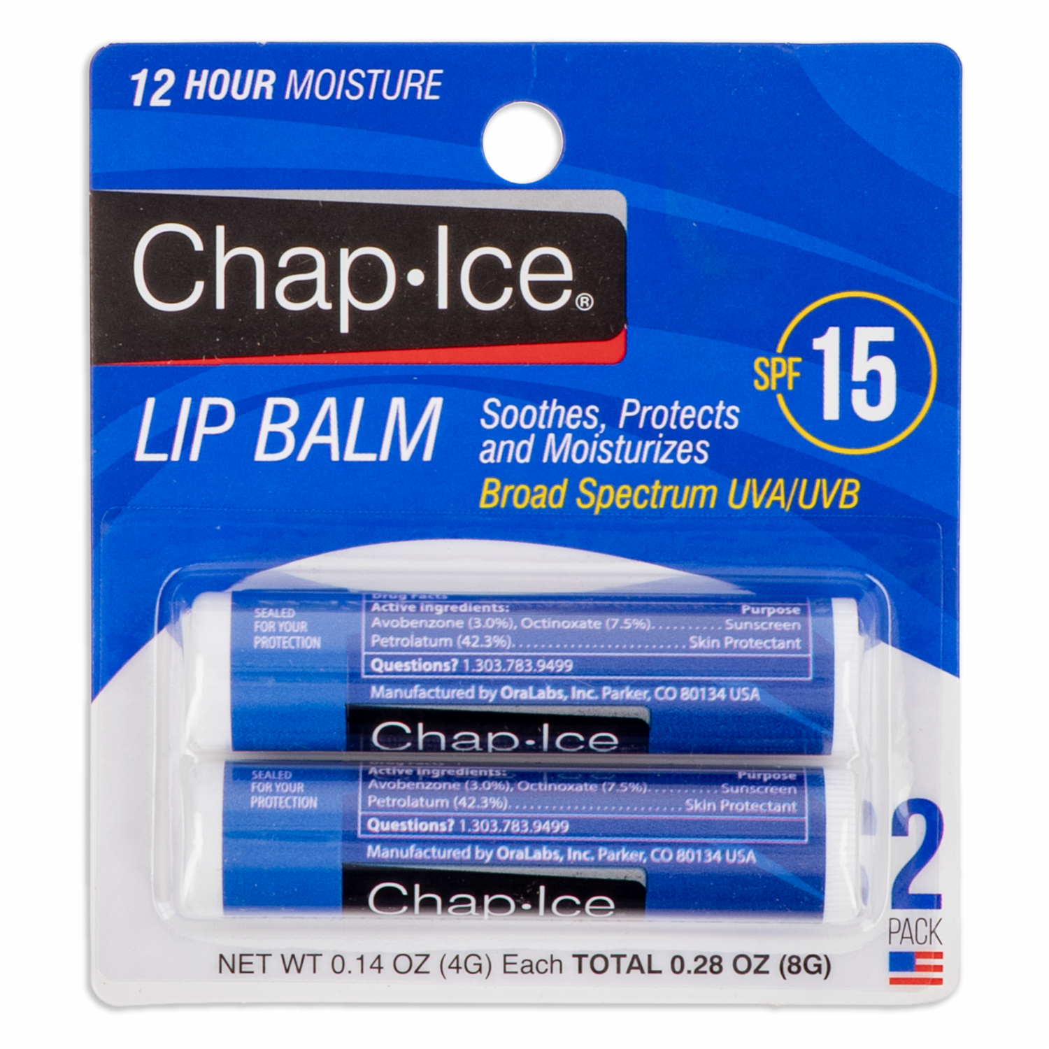 Bálsamo Labial Hidratante CHAP-ICE Factor De Protección Solar 15