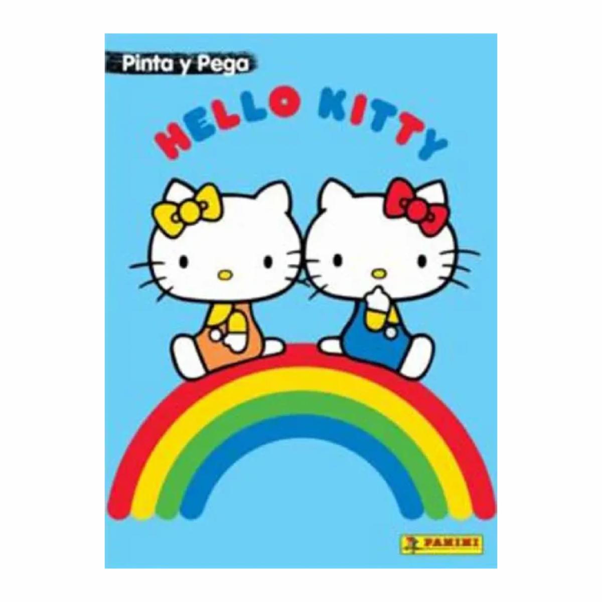 Libro Hello Kitty Pinta Y Pega Infantil En Gran Formato PANINI 31 Páginas