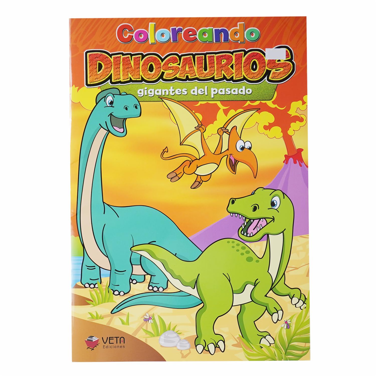 Libro Coloreando Dinosaurios Del Pasado VETA EDICIONES Unidad