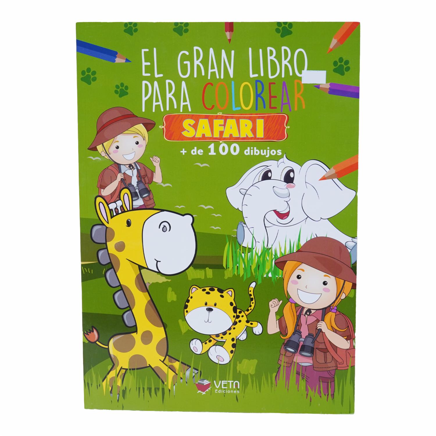 Libro Safari Grab Libro Para Colorear VETA EDICIONES 96 Páginas