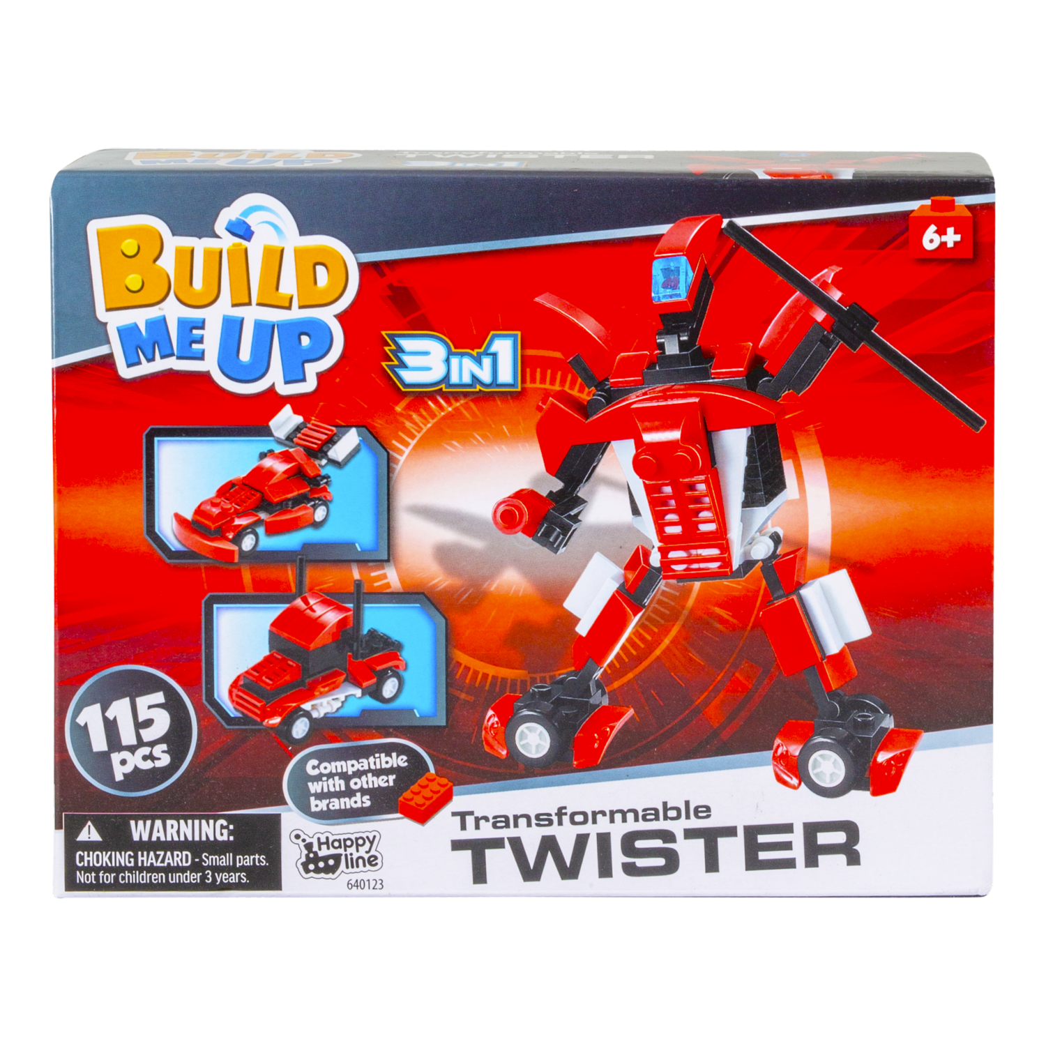 Vehículos Armables 3 En 1 BUILD ME UP 115 Piezas
