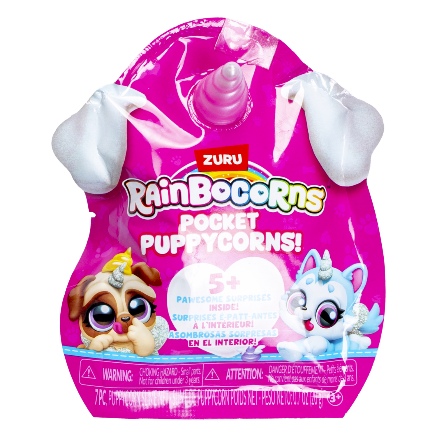 Peluche Puppycorn RAINBOCORNS Incluye 5 Sorpresas