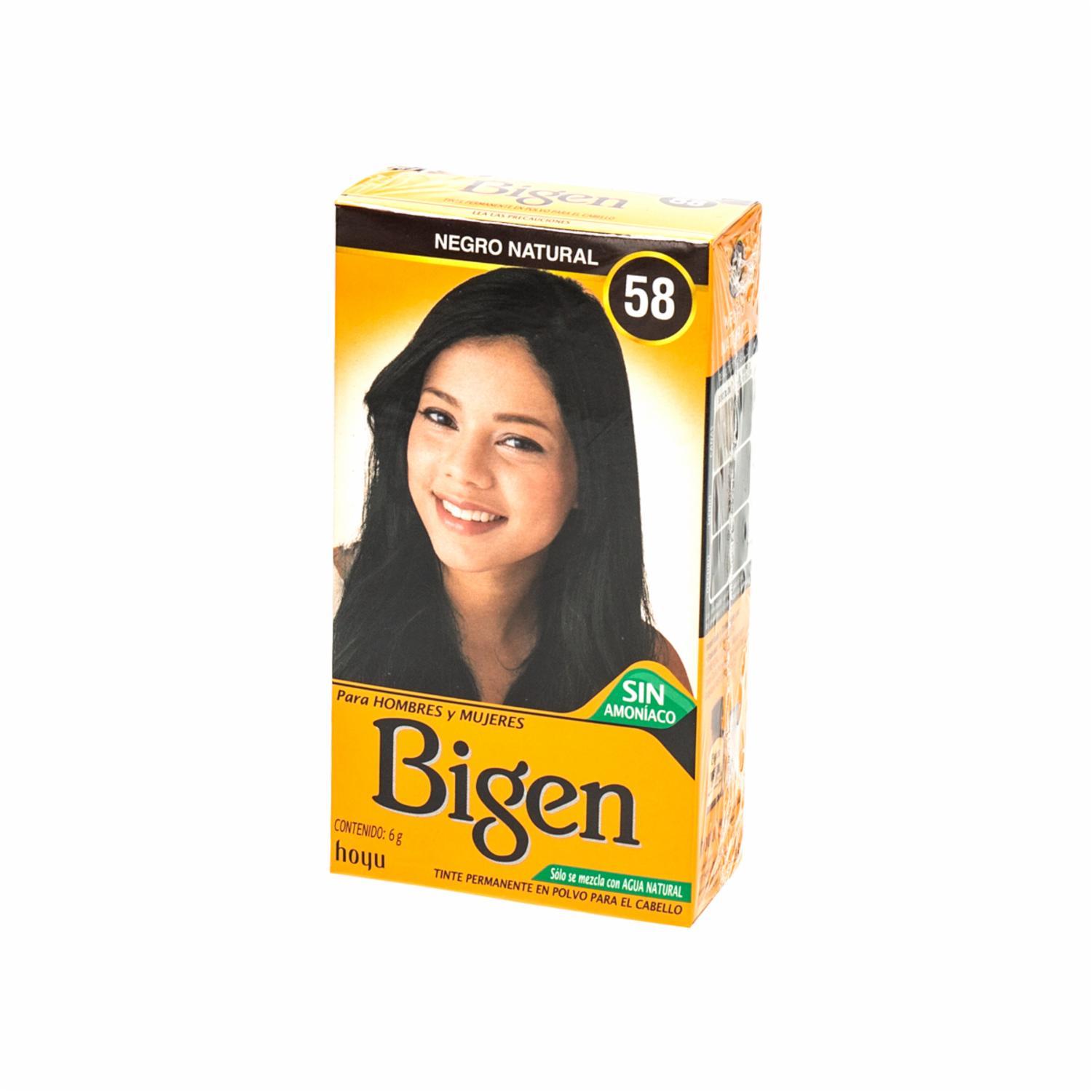 Tinte De Cabello Tono N58 Negro Natural BIGEN Unidad