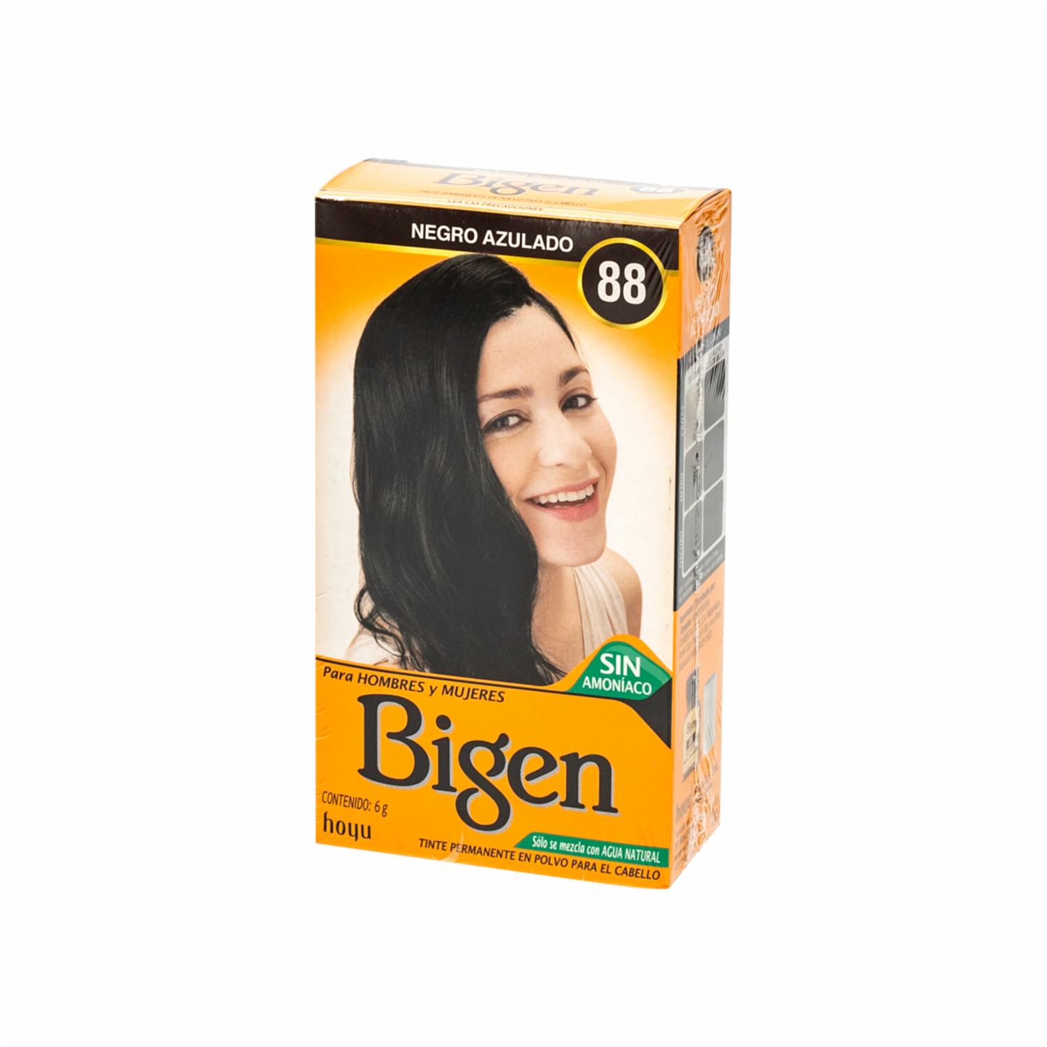 Tinte De Cabello Tono N88 Negro Azulado BIGEN Unidad