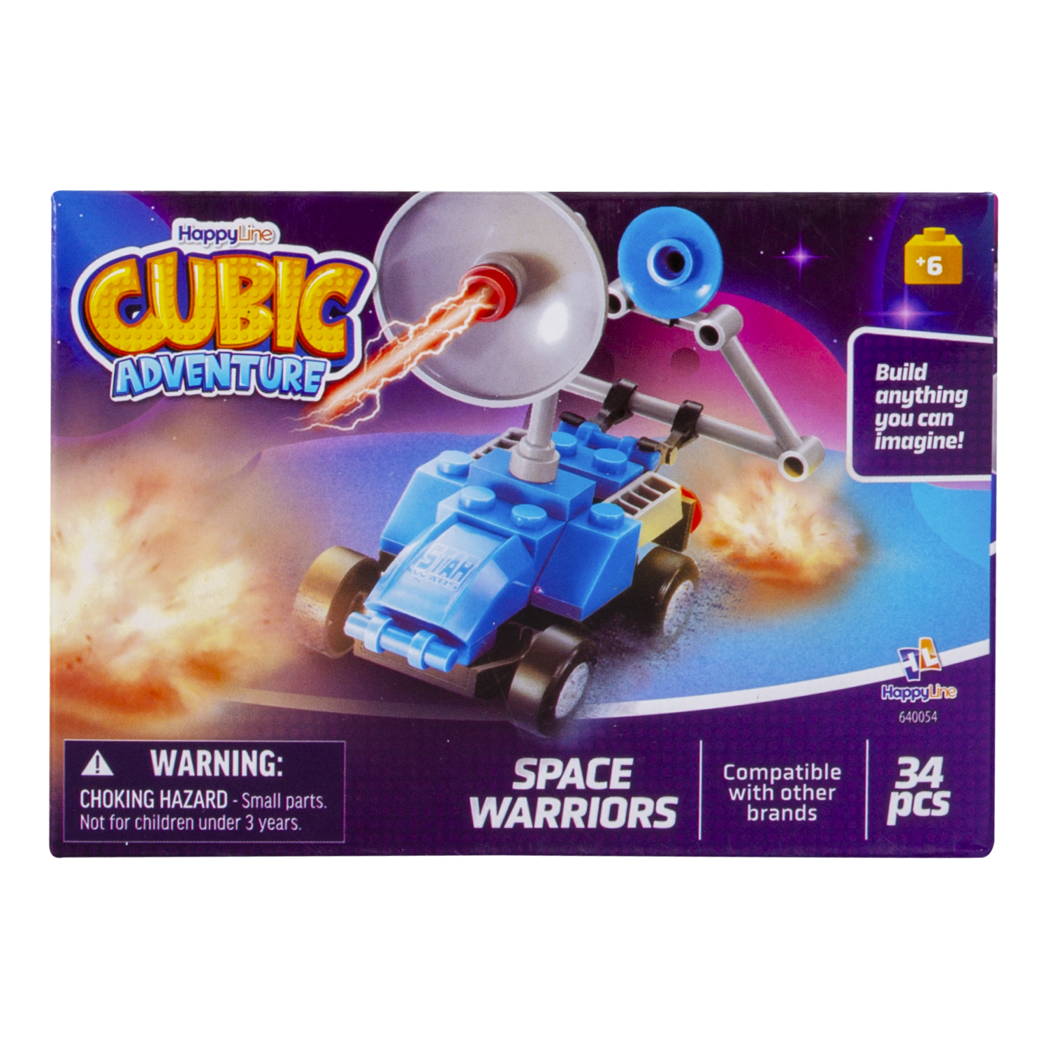Bloques De Armar Vehículo Espacial CUBIC ADVENTURE 34 Piezas