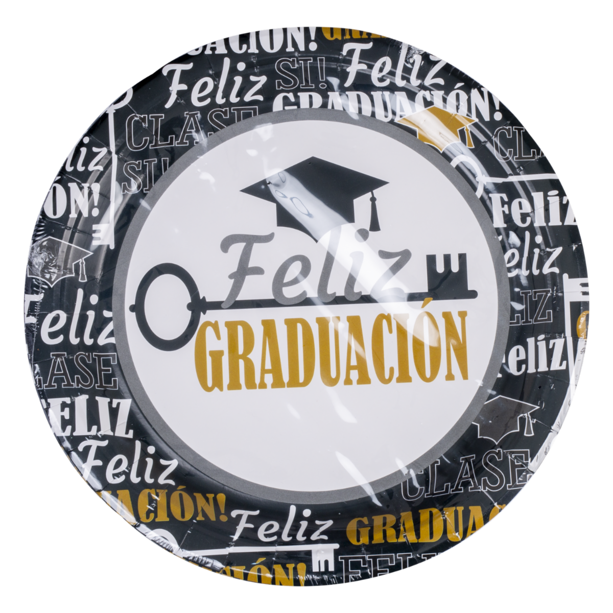 Set Platos Desechables Feliz Graduación 23 Cm IMPORTADORA CUMPLEAÑOS 1×10 Uds