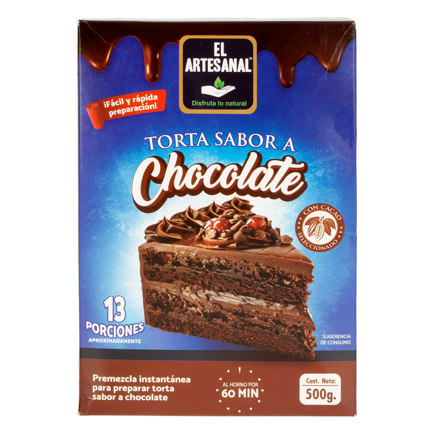 Premezcla De Torta Sabor De Chocolate EL ARTESANAL 500 G