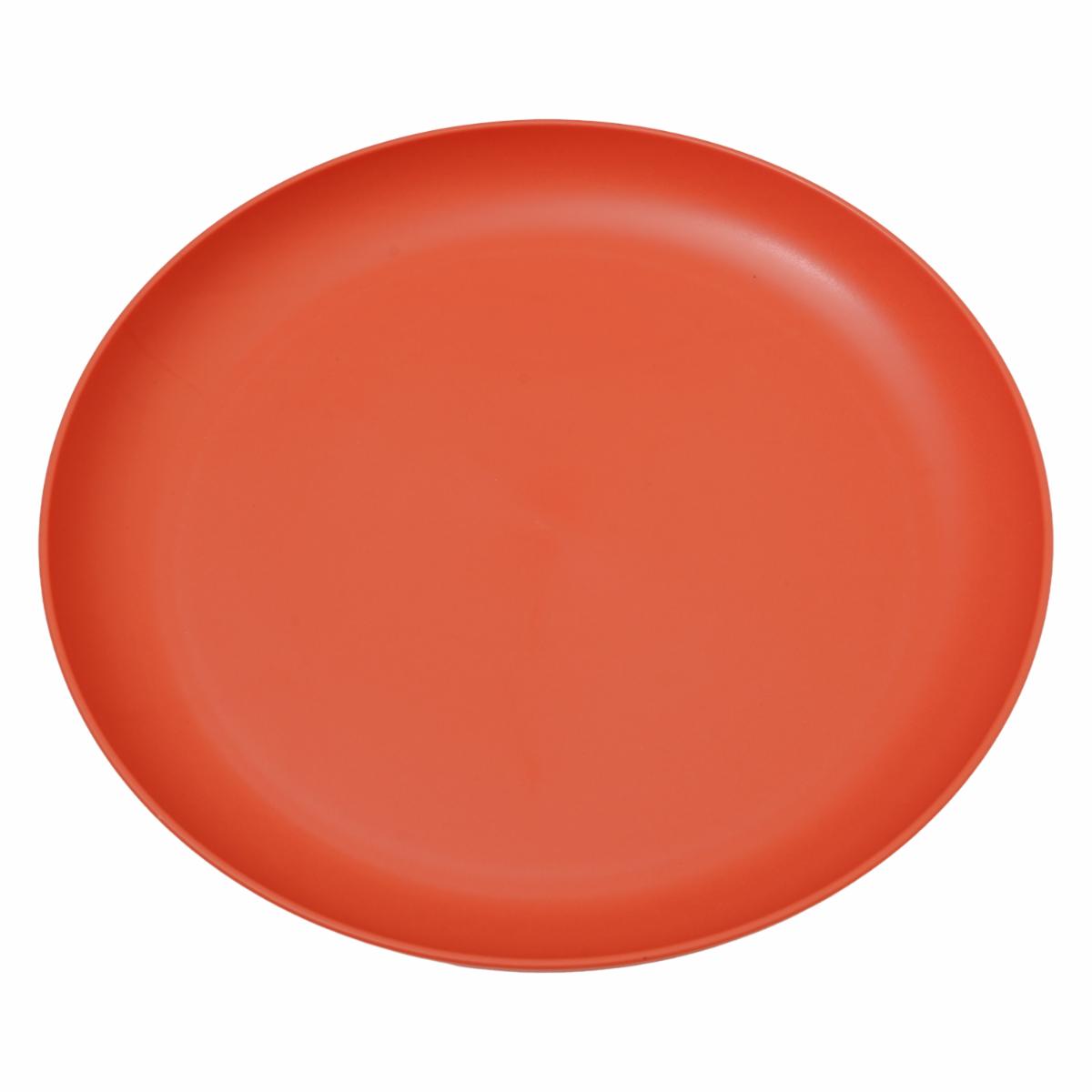 Plato Tendido De Fibra Vegetal Mediano Coral FREE HOME 25 Cm