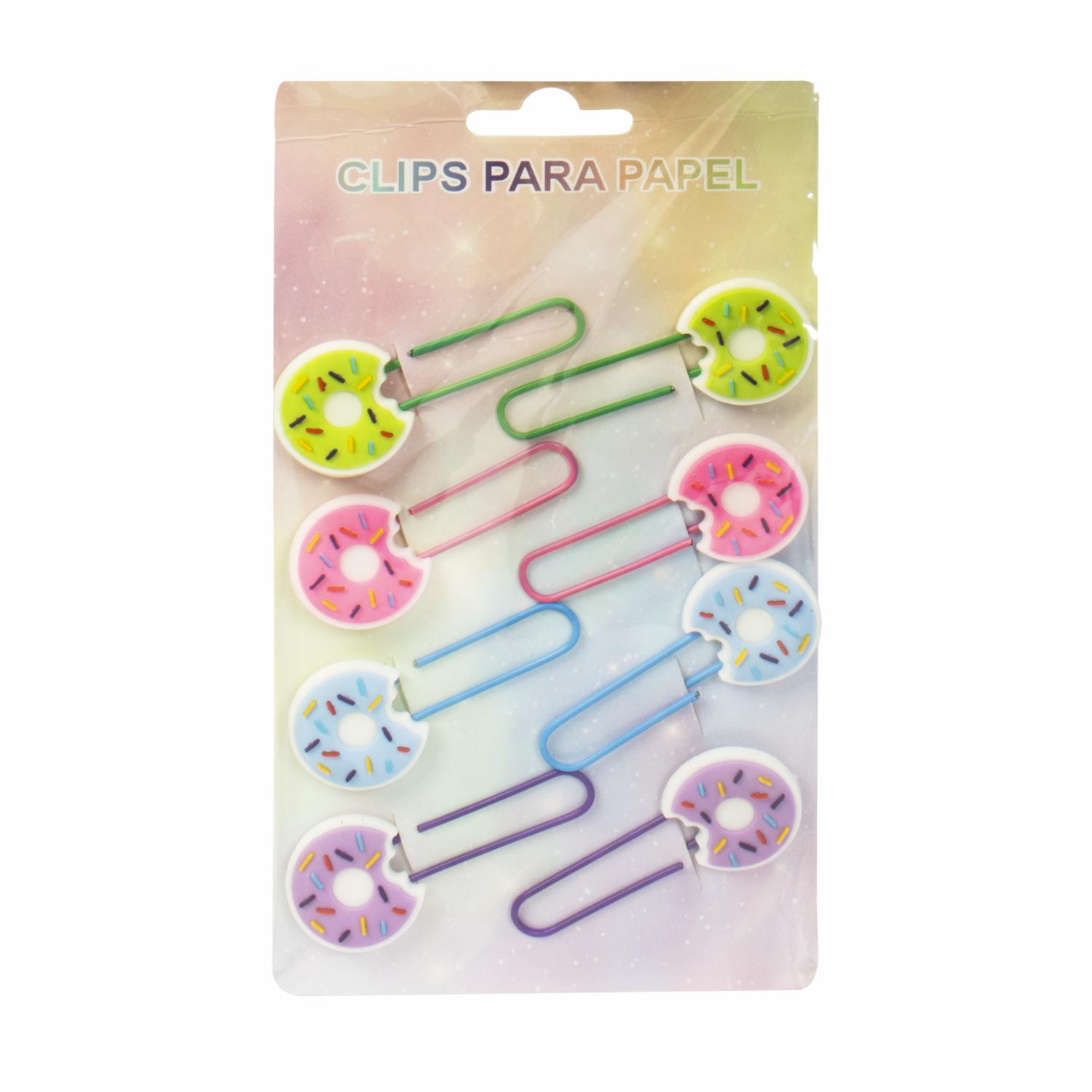 Clips Diseño Donuts WAHFAY 8 Piezas