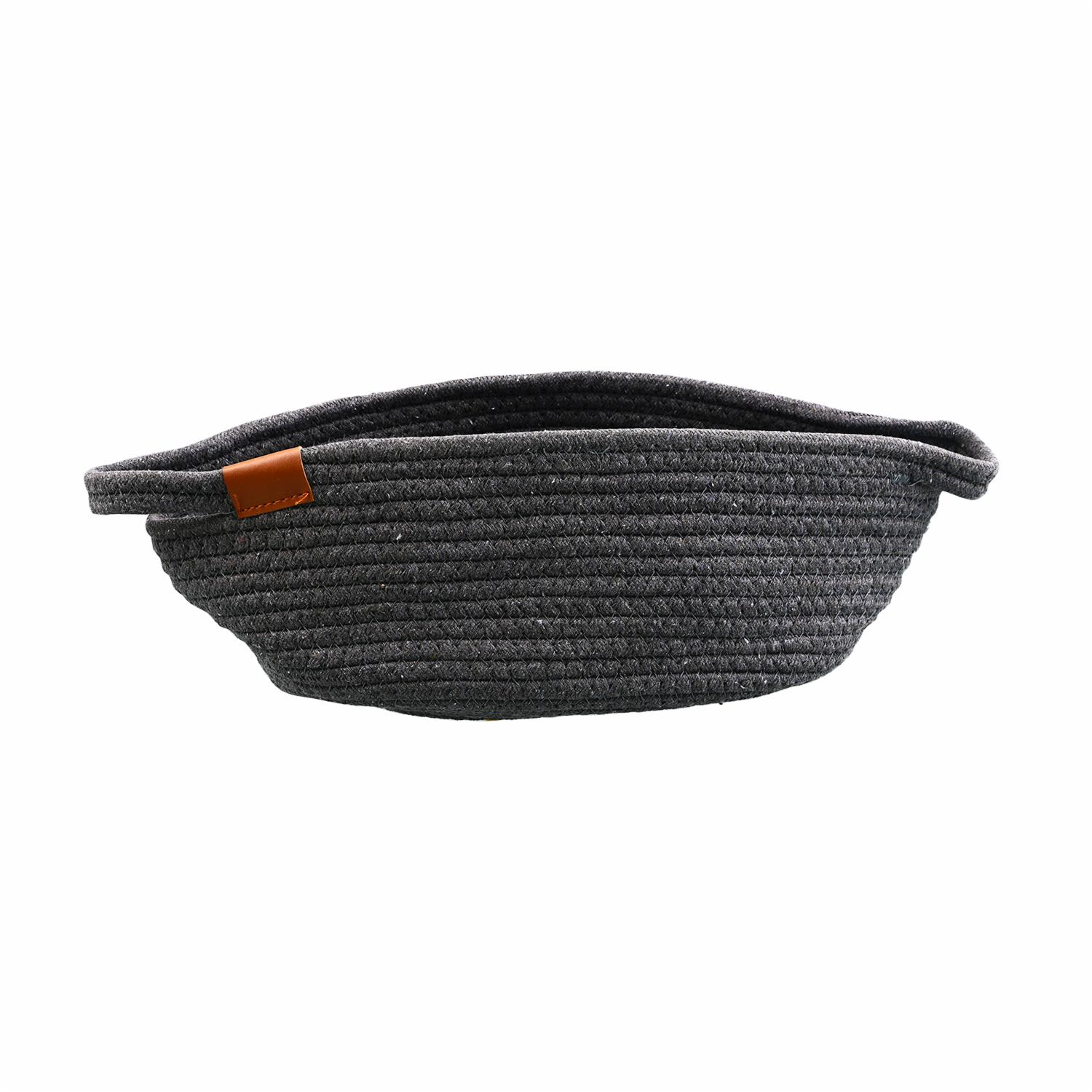 Canasta De Mimbre Natura Mediana Gris KOOME 29X21X13  Cm