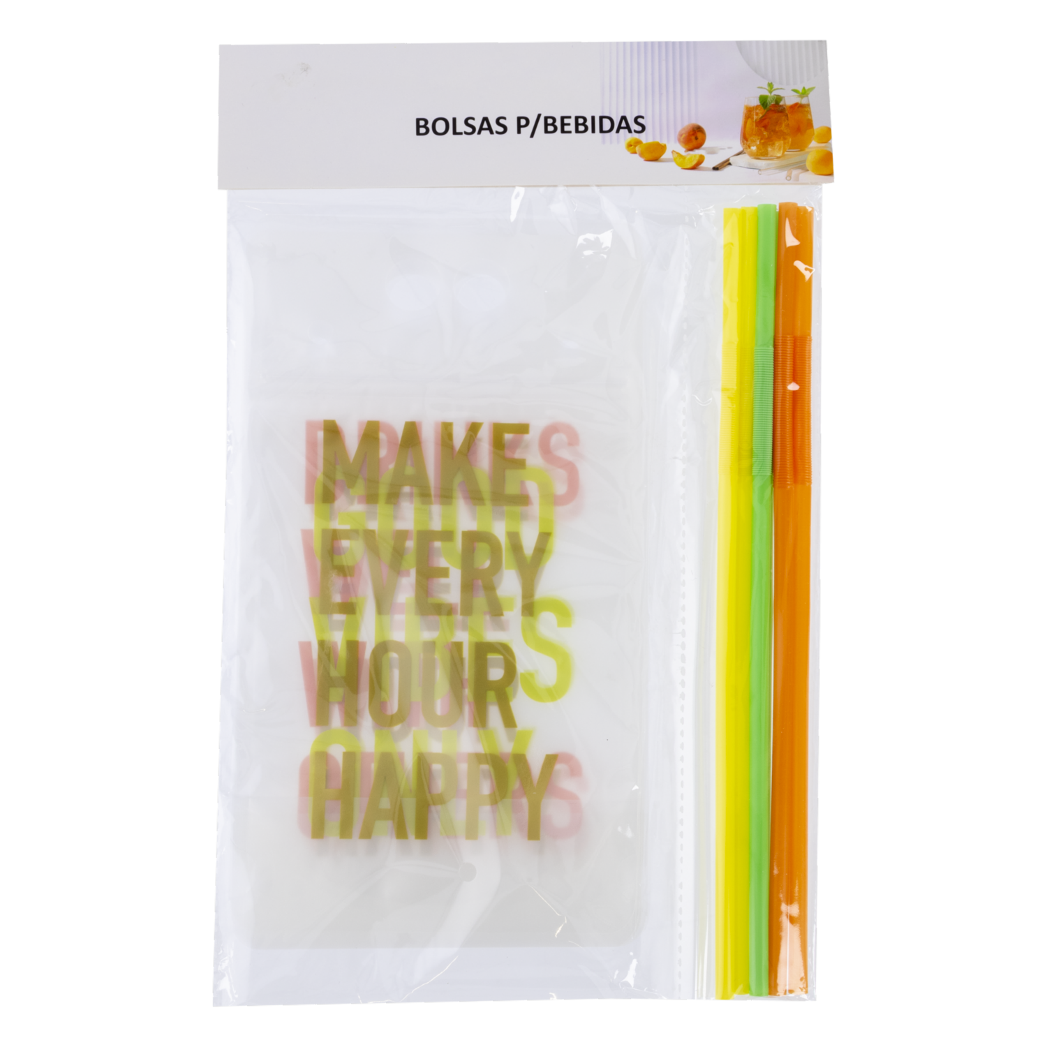 Bolsas Para Bebidas Con Sorbete WAHFAY 1 Pieza