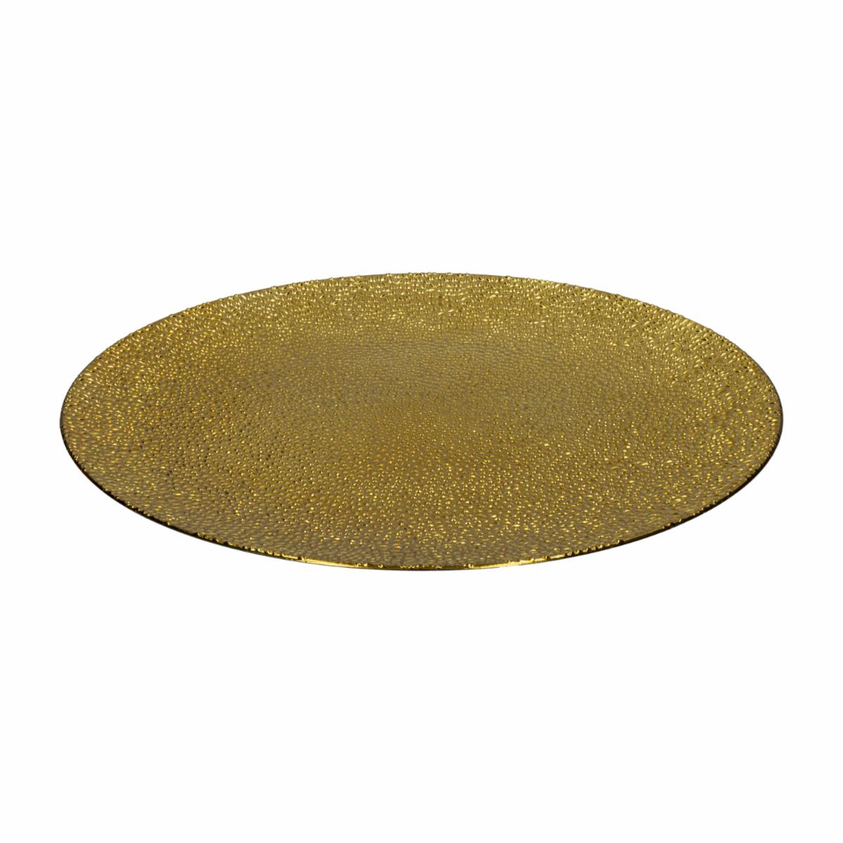 Plato Base Jaspeado Dorado Z&L 33 CM