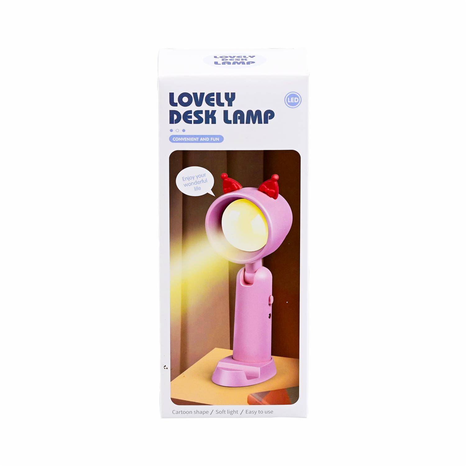 Lampara  Escolar Con Cargador Usb KOOME Rosada