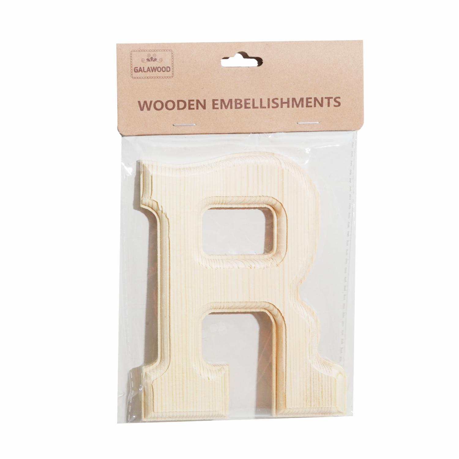 Letra De Madera R BABY CRAFT 15X 6 Cm