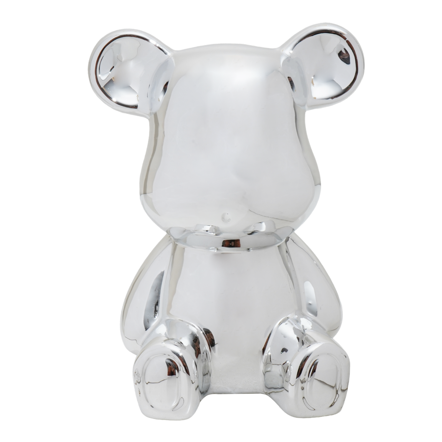 Adorno Decorativo Plateado Oso Sentado KOOME
