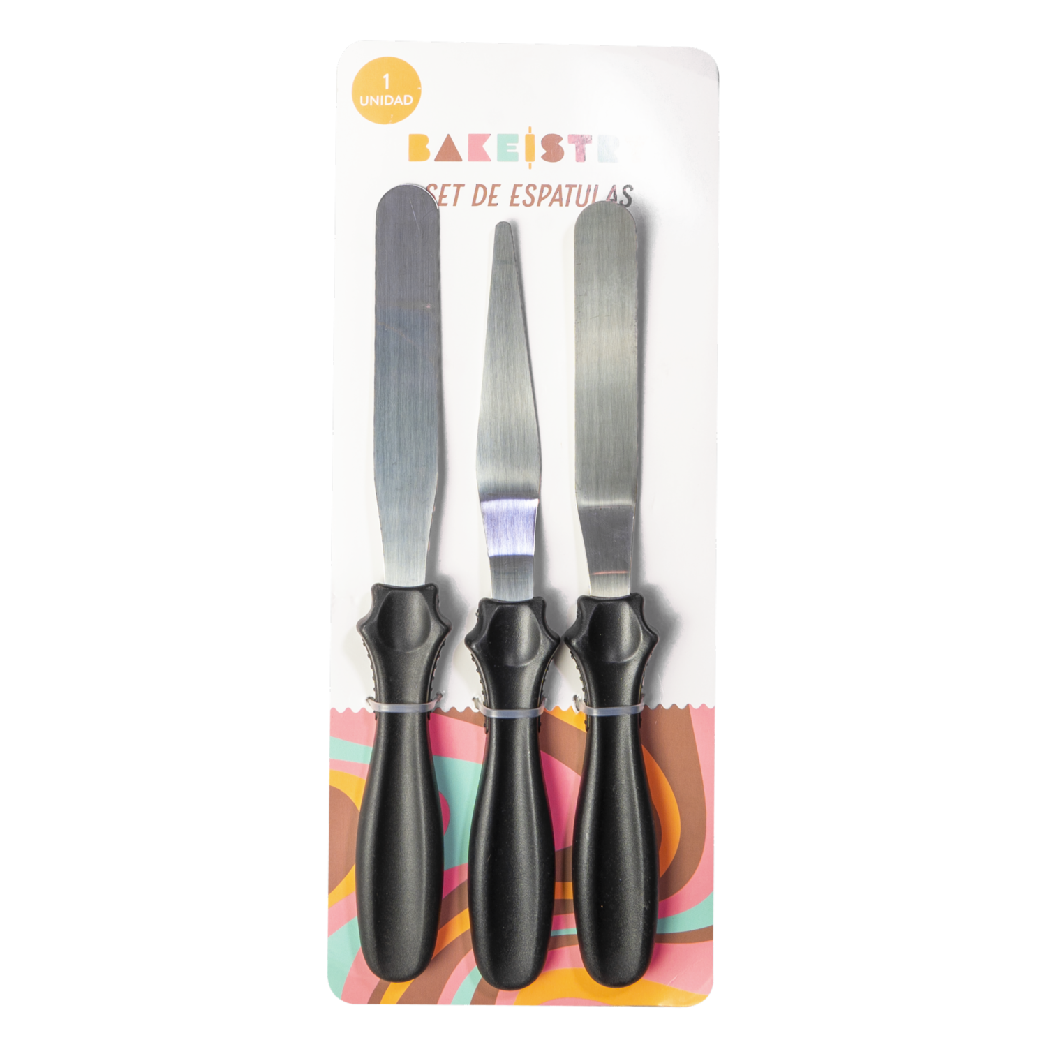Set Espátulas Metálicas Para Repostería BAKEISTRY 3 Piezas
