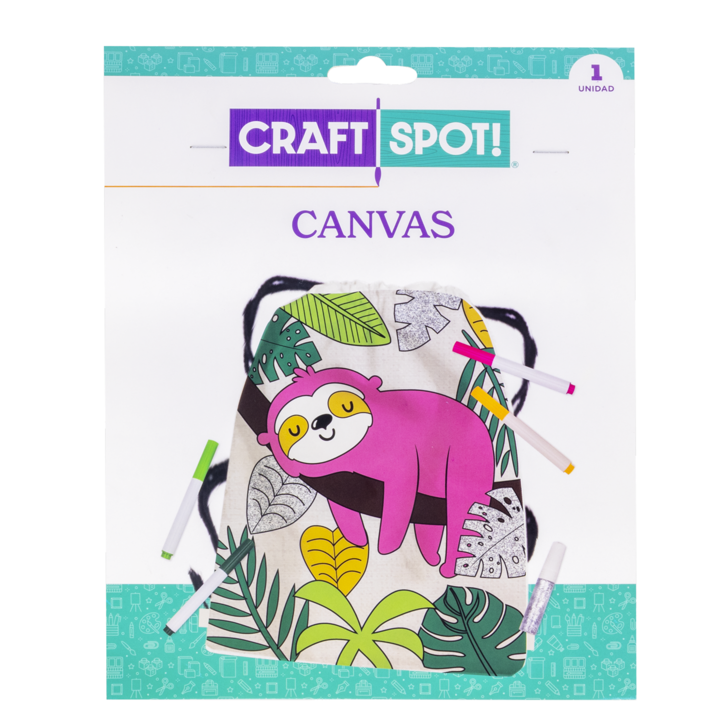 Manualidad Pinta Tu Bolsa-Canvas CRAFTSPOT 1 Pieza