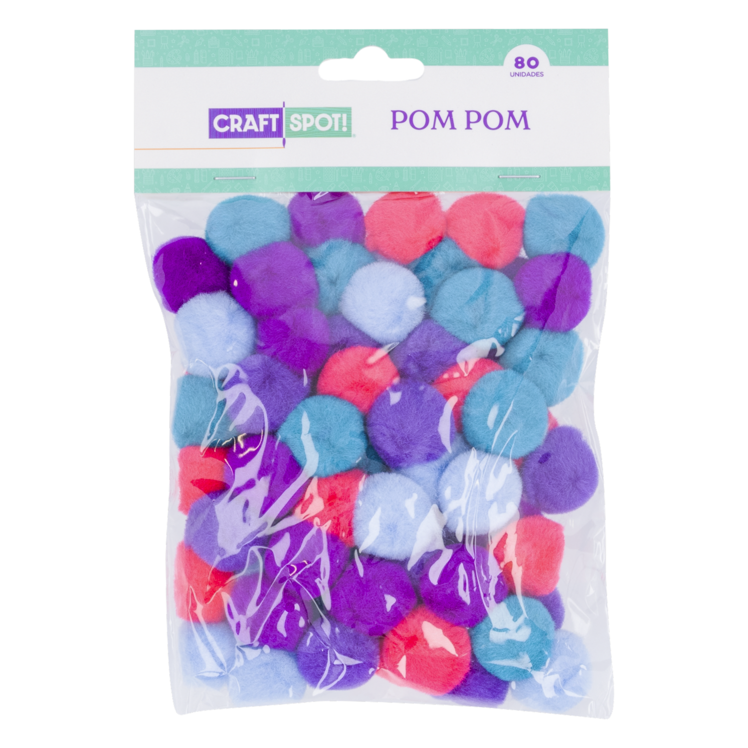 Pom Pom De Clores CRAFTSPOT 80 Piezas