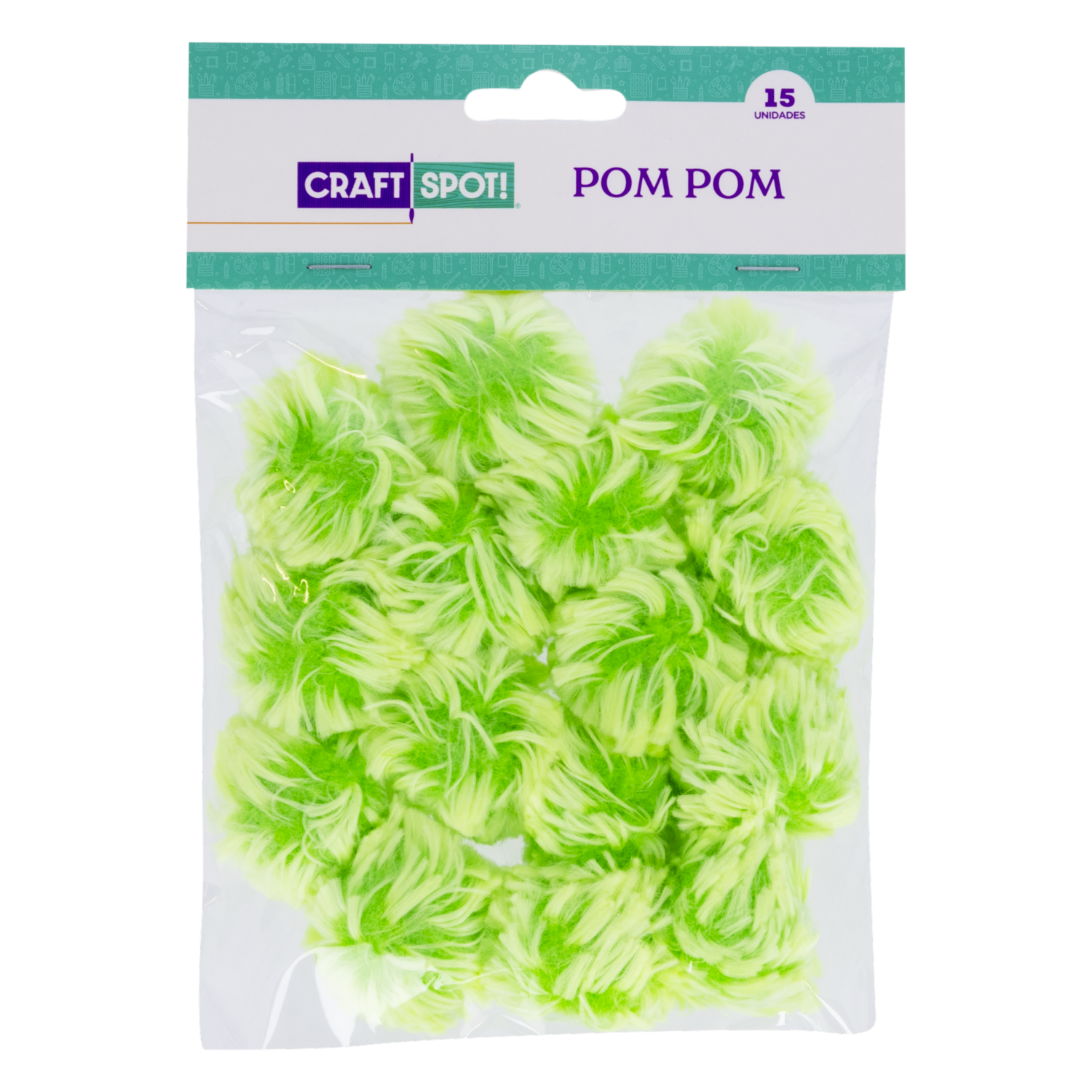 Pom Pom Que Brilla En La Oscuridad CRAFTSPOT 15 Piezas