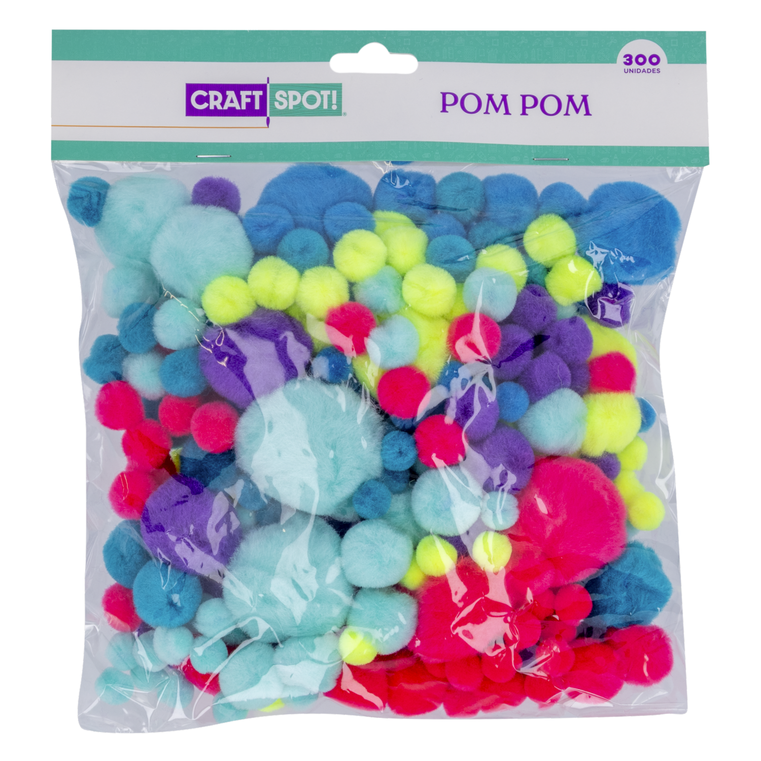 Pom Pom Diseño  Surtido CRAFTSPOT 300 Piezas