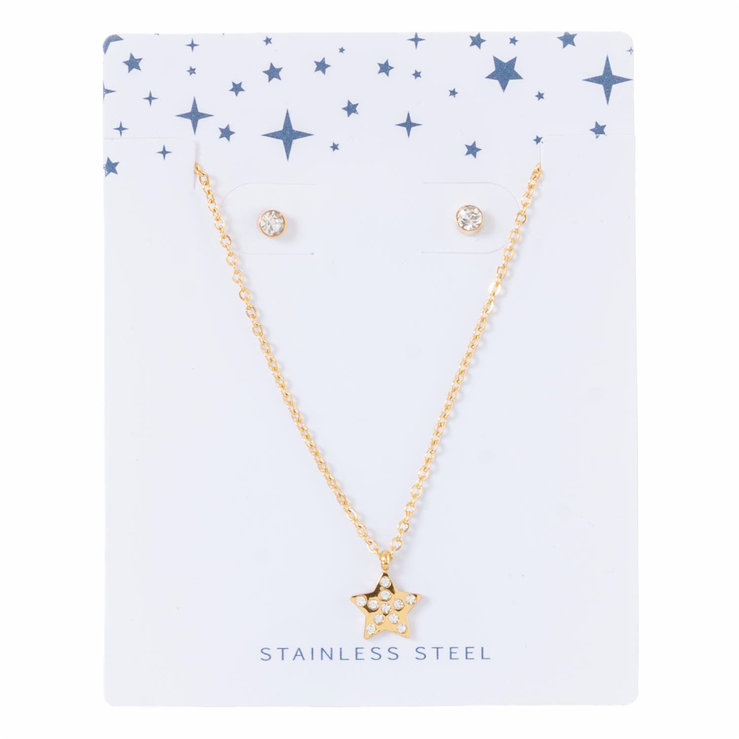 Juego De Bisutería Diseño Estrella STAINLESS STEEL 4 Piezas