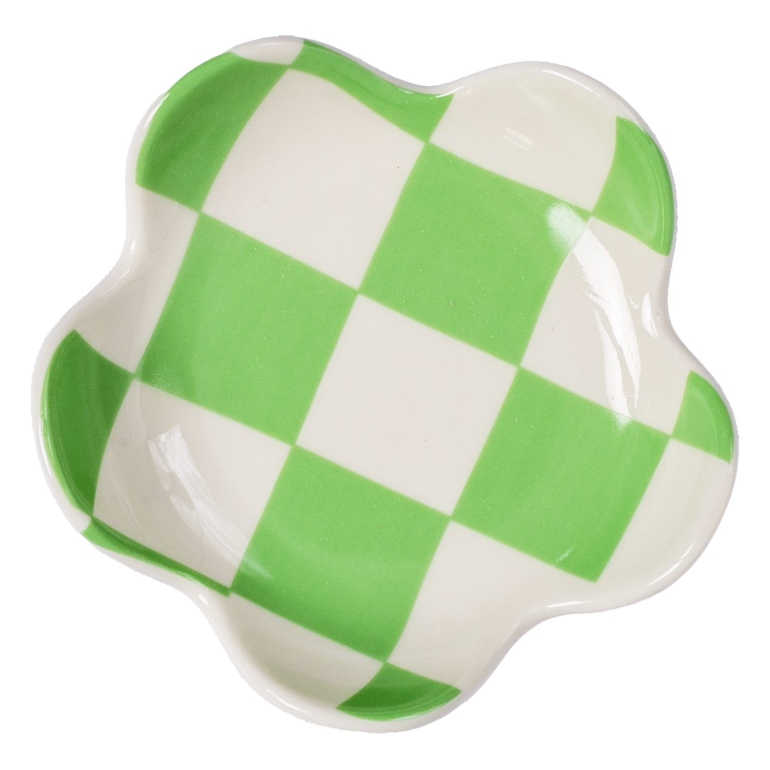 Plato Para Joyas Diseño Cuadrados Verdes SKYLARK 10 X 10 X 2,5 Cm