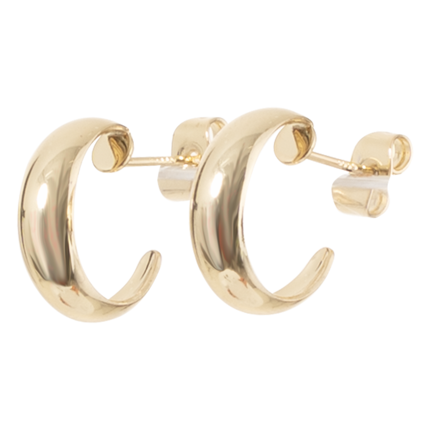 Aretes Para Dama Estilo Media Argolla Copper Dorado Peso 5,6 G SKYLARK 1 Par