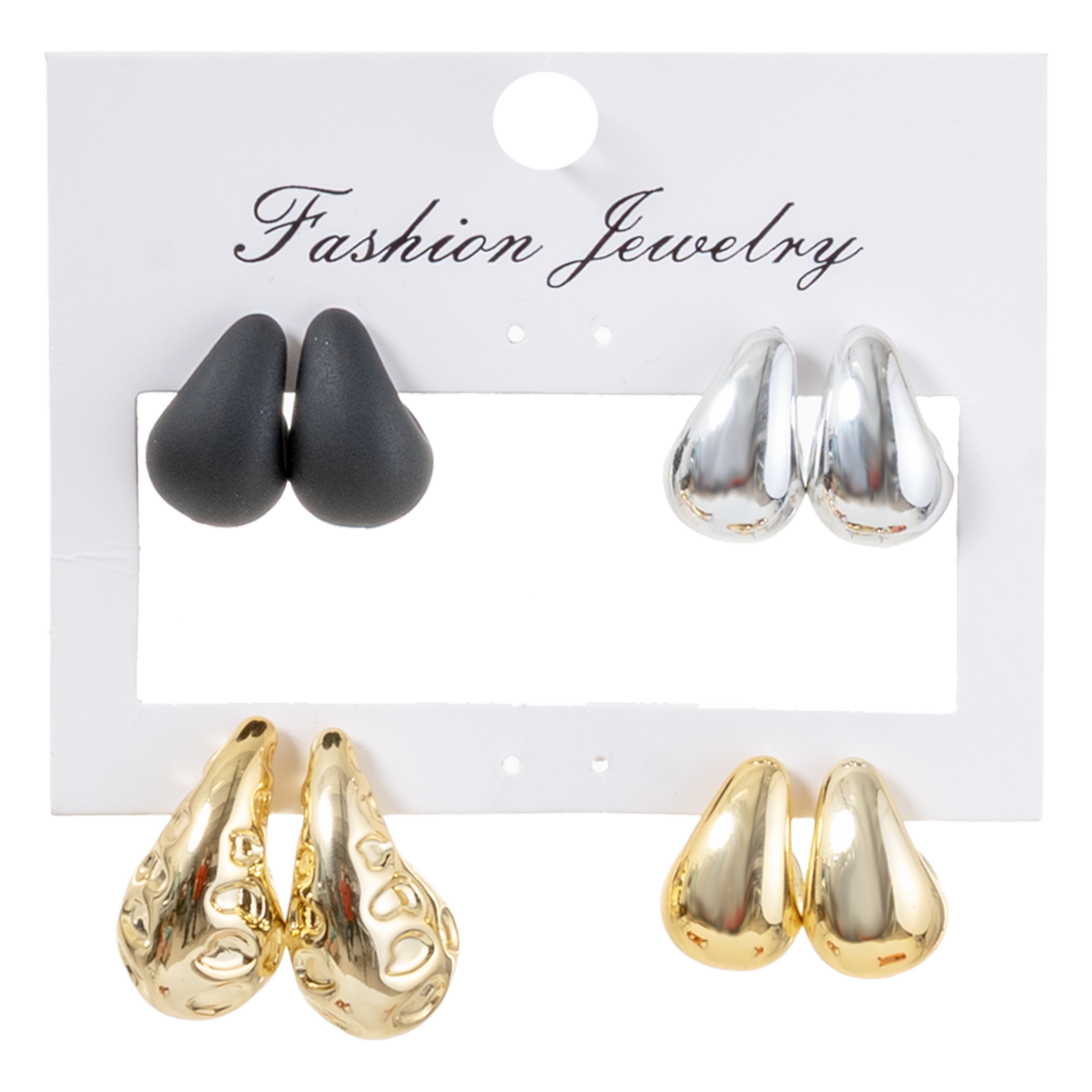 Aretes Para Dama Estilo Gotas De Agua Set SKYLARK X 4 Piezas