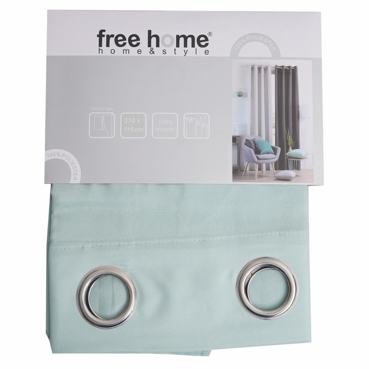 Cortina Ámbar Menta FREE HOME 210X115 Cm